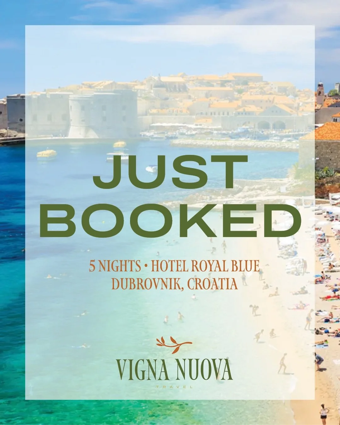 Just booked! 5 nights, 2 people at the Royal Blue Hotel in Dubrovnik, Croatia. 

Recently built, Royal Blue Hotel is the latest gem within the Royal luxury group of hotels. Located steps away from the Adriatic Sea, it lies next to the beautiful beach