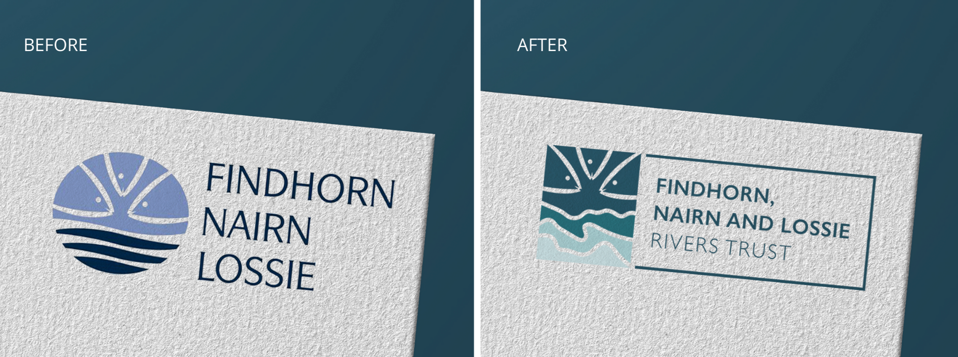 Logo design for the Findhorn Nairn and Lossie Rivers Trust