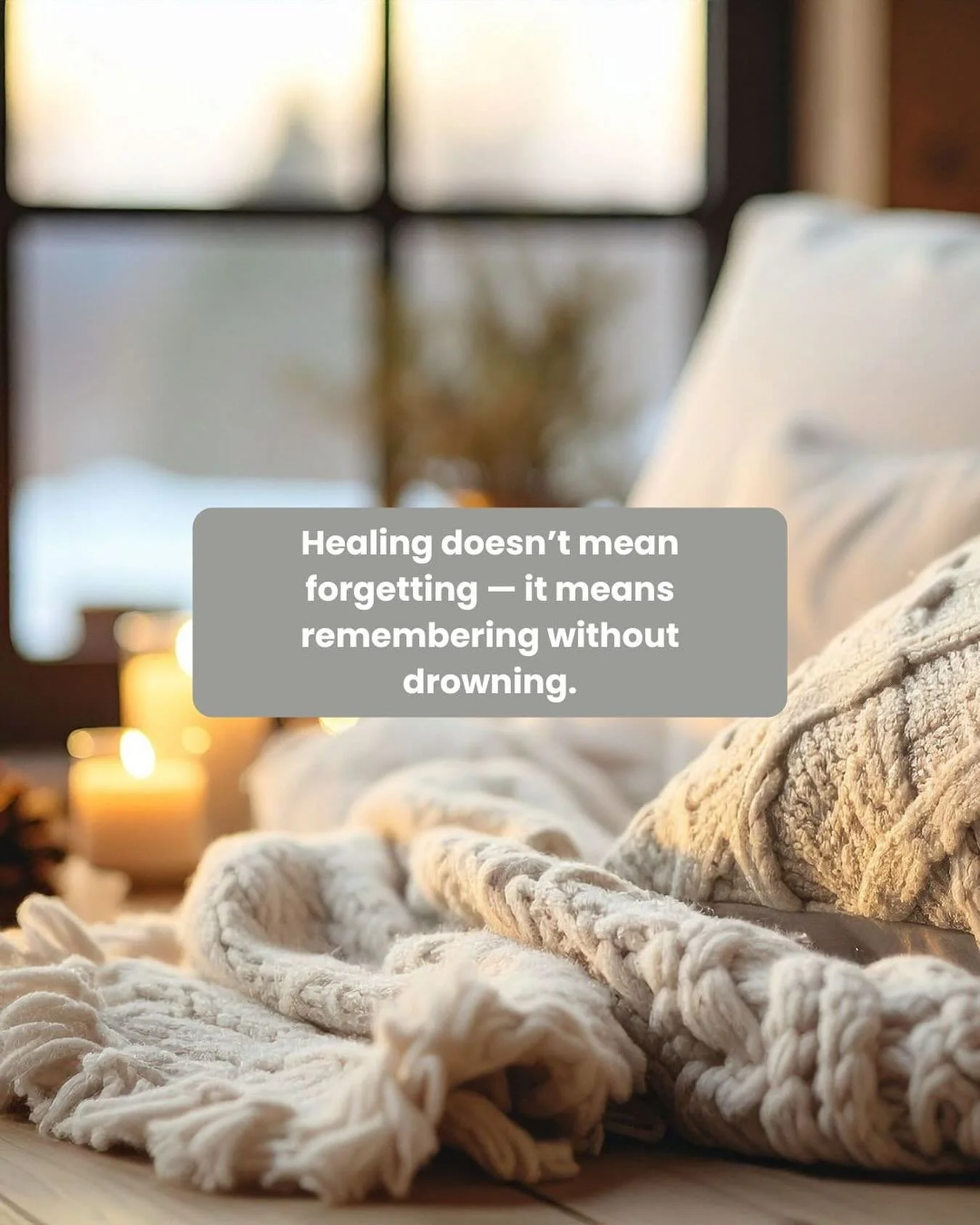 Healing doesn&rsquo;t mean forgetting &mdash; it means remembering without drowning.

 Sometimes people confuse healing with forgetting. They think peace means absence &mdash; that one day the ache will vanish, and you&rsquo;ll wake up untouched by w