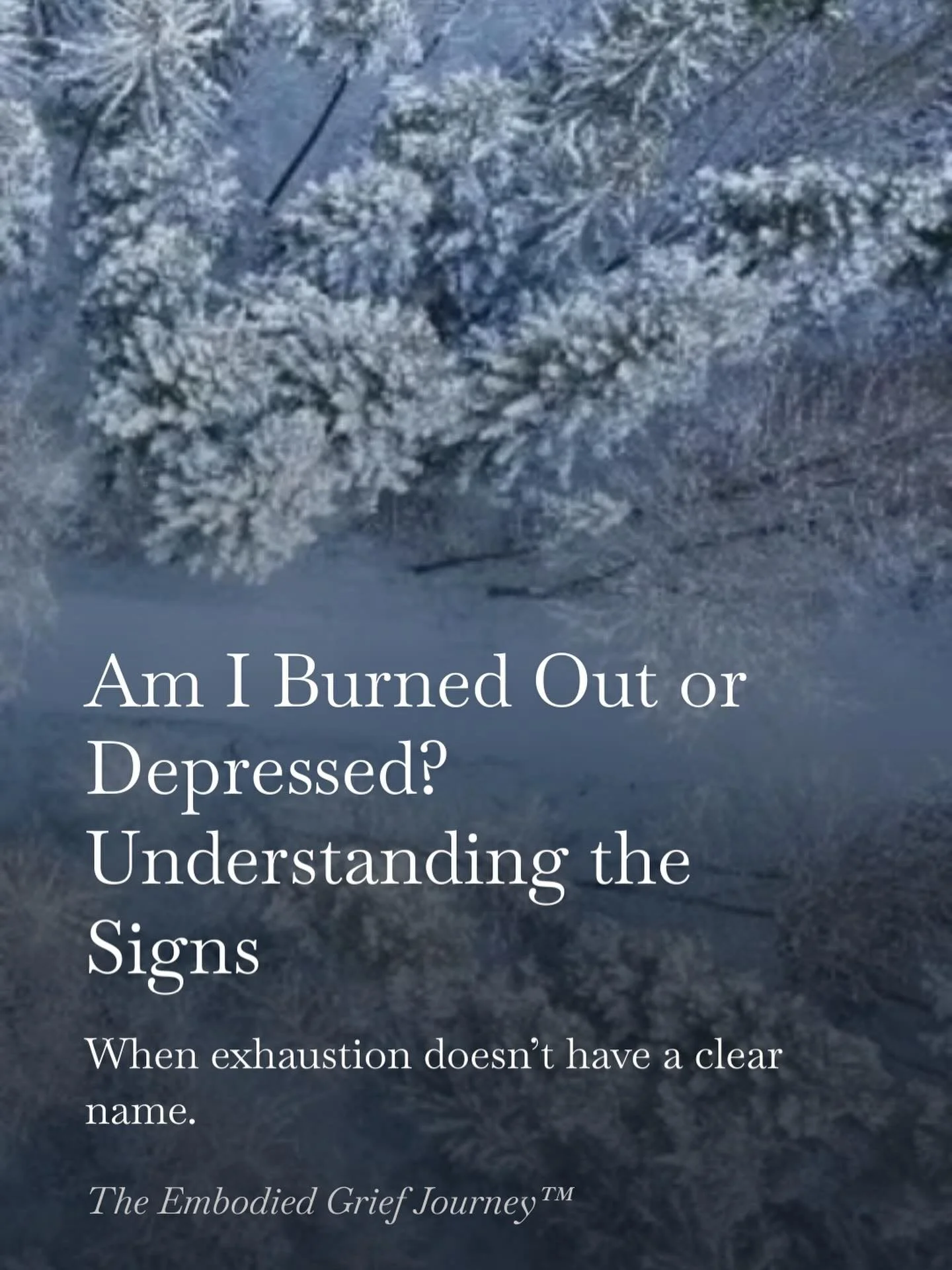 Sometimes the hardest part isn&rsquo;t how exhausted you feel &mdash; it&rsquo;s not knowing what to call it.

Burnout and depression can look similar in the body: emotional exhaustion, numbness, low motivation, a nervous system that feels stretched 