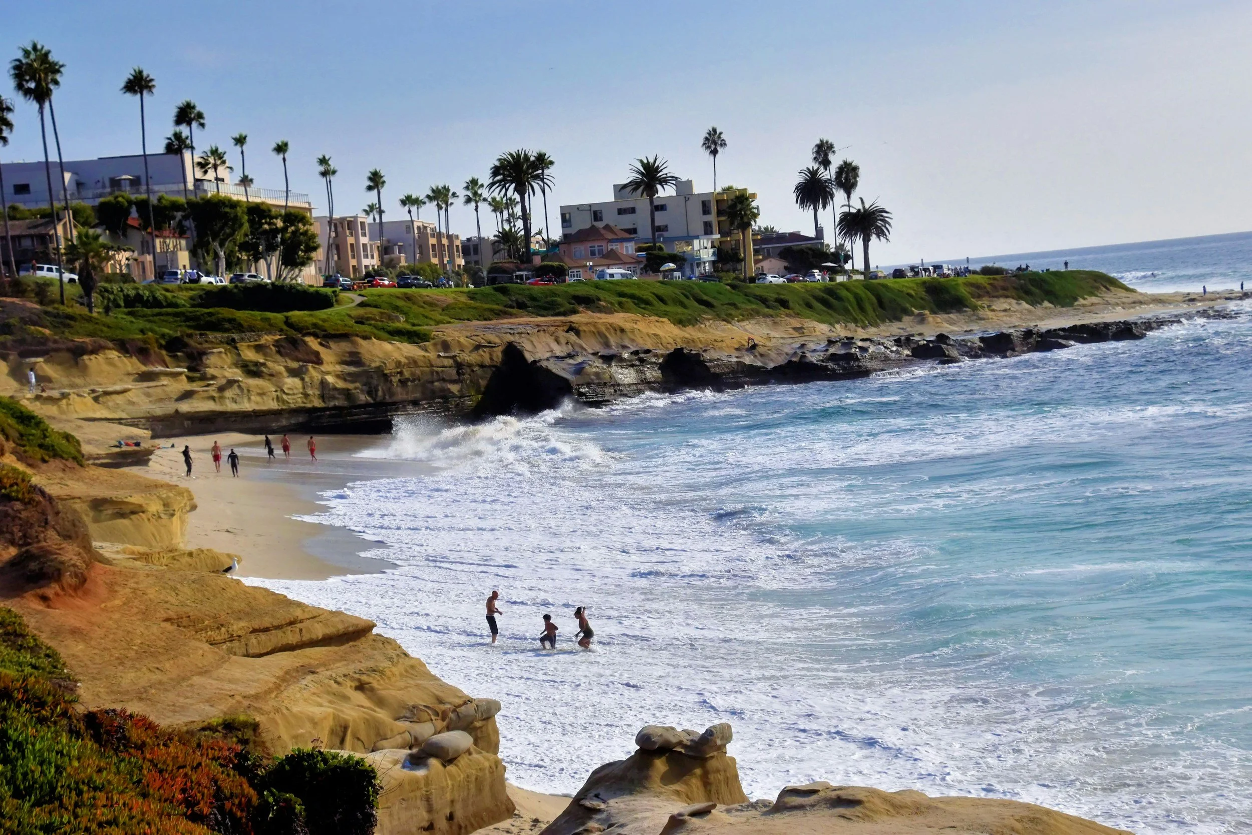 La Jolla coastline during a San Diego family vacation