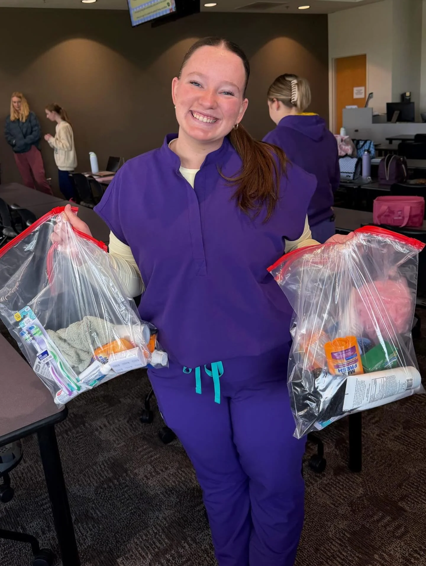 Skip-Its Serve is the service arm of our team. From park cleanups to visits with senior living communities, our athletes are engaged in service year-round.
Recently, the team collected much-needed supplies for the MacGregor Downs Retirement Community