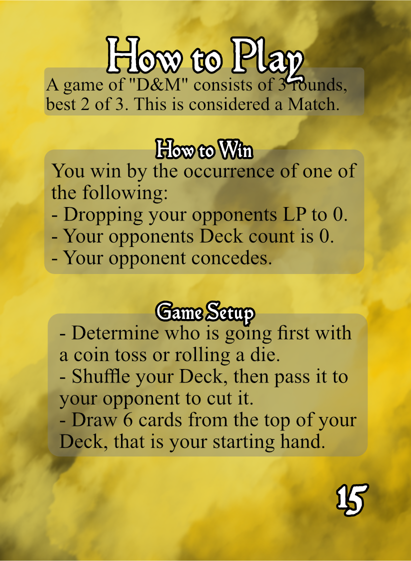 Pg 15 - How to Play [Game Setup]