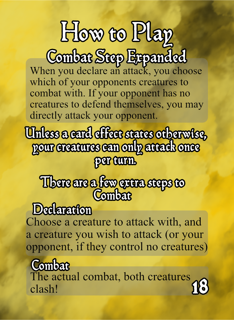 Pg 18 - How to Play [Combat Step Expanded]