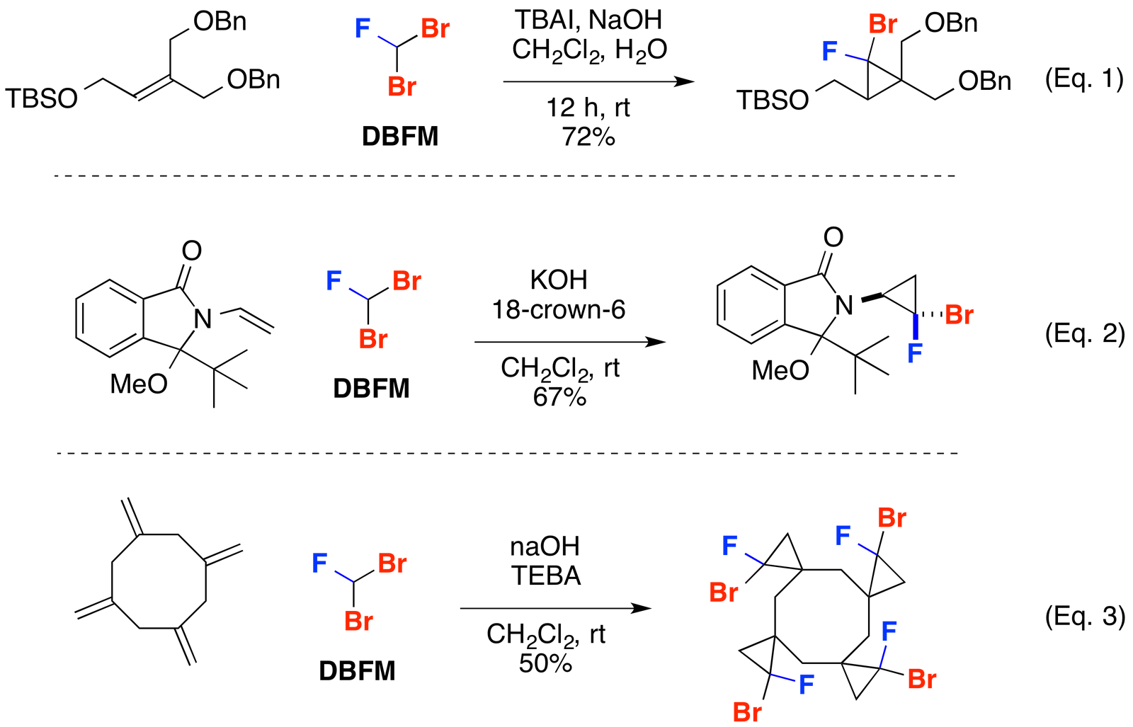 Nucleos. Nucleot. Nucl. 2007, 26, 231-243 (Eq. 1); Chem. Lett. 2004, 33, 464-465 (Eq. 2); J. Org. Chem. 2014, 79, 8163-8170 (Eq. 3)