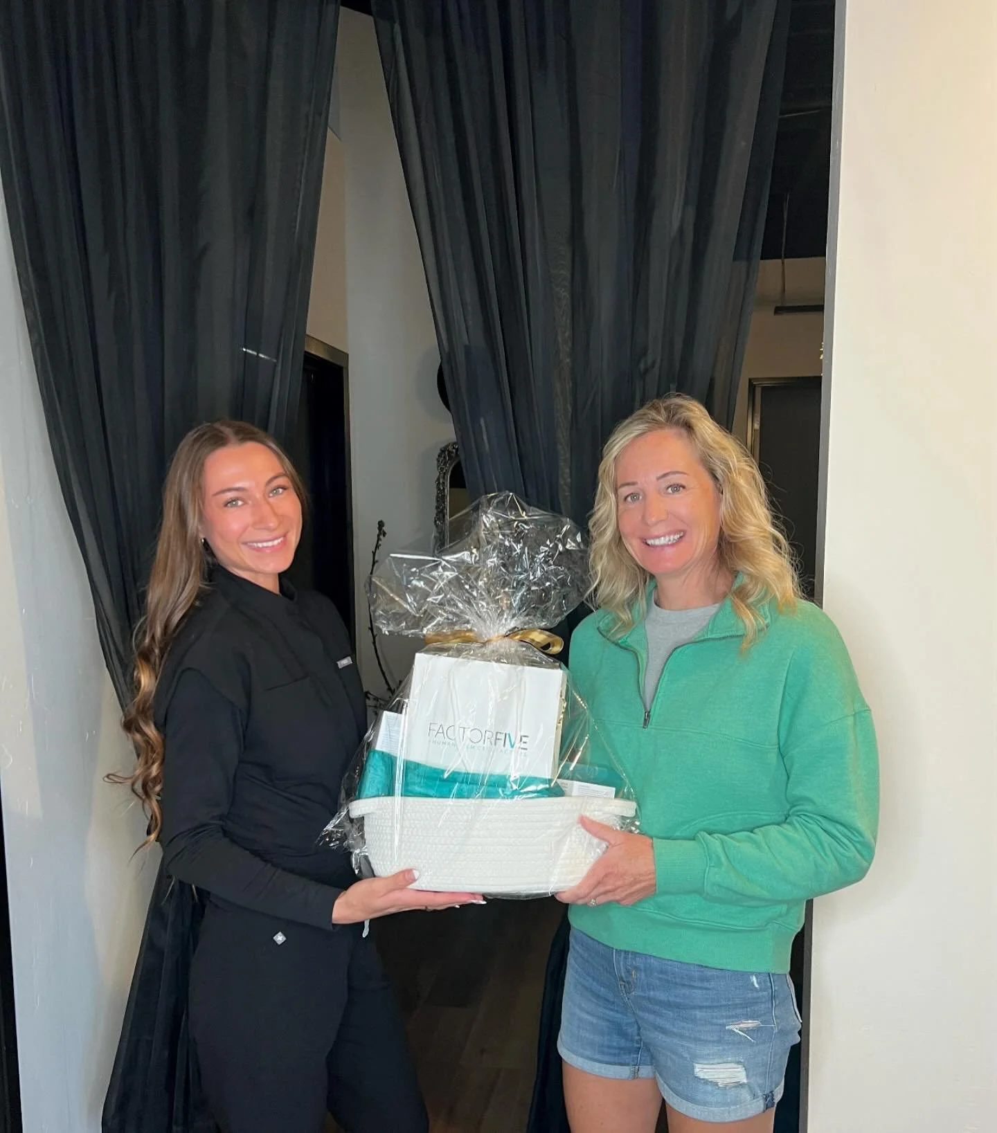 This is too special not to share! Tami was the Gold raffle basket winner at my work. Now I get to not only spoil her with love but with treatments and products too! Congrats Tami, you&rsquo;re on the road to youthfulness! 🥰