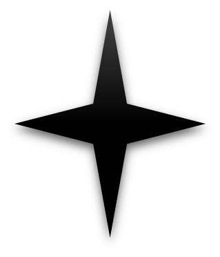 Une silhouette noire avec une tête pointue sur un fond noir.