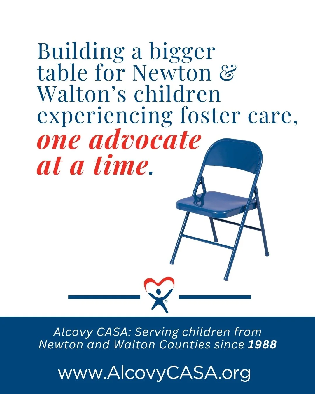Our table is growing, but the need remains. 

This May, we celebrate the dedicated volunteers who stand up for children experiencing foster care in Newton and Walton Counties. One advocate can change the entire trajectory of a child&rsquo;s life.

Th