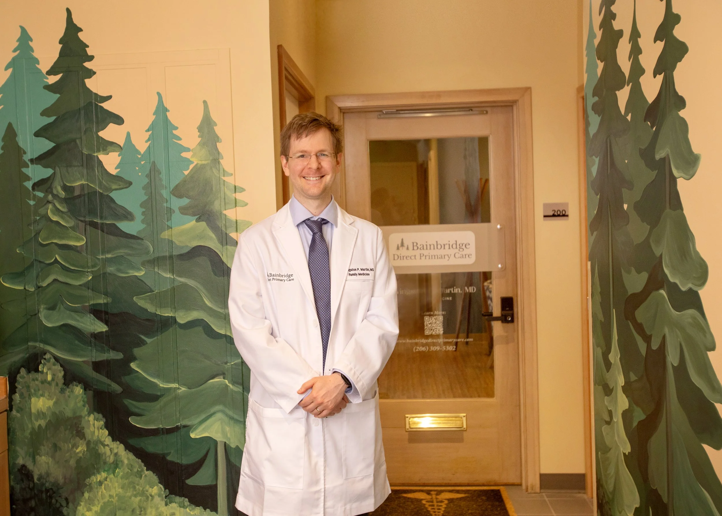 Dr. Martin outside clinic