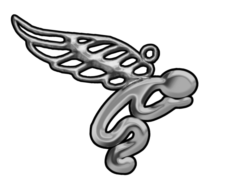 Metallic angel symbol
