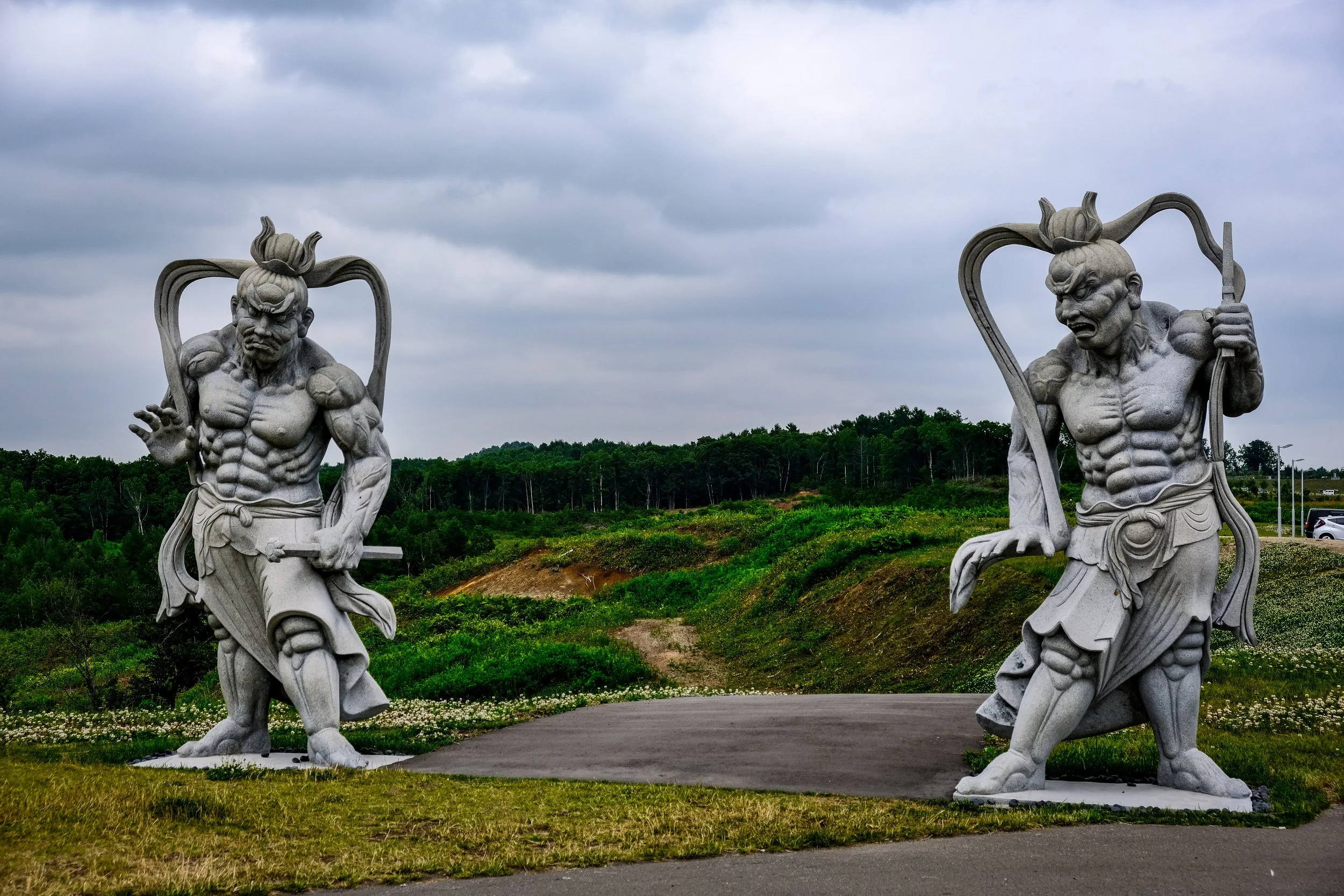 Statues at Makomanai Takino Cemetery - Sapporo, Japan