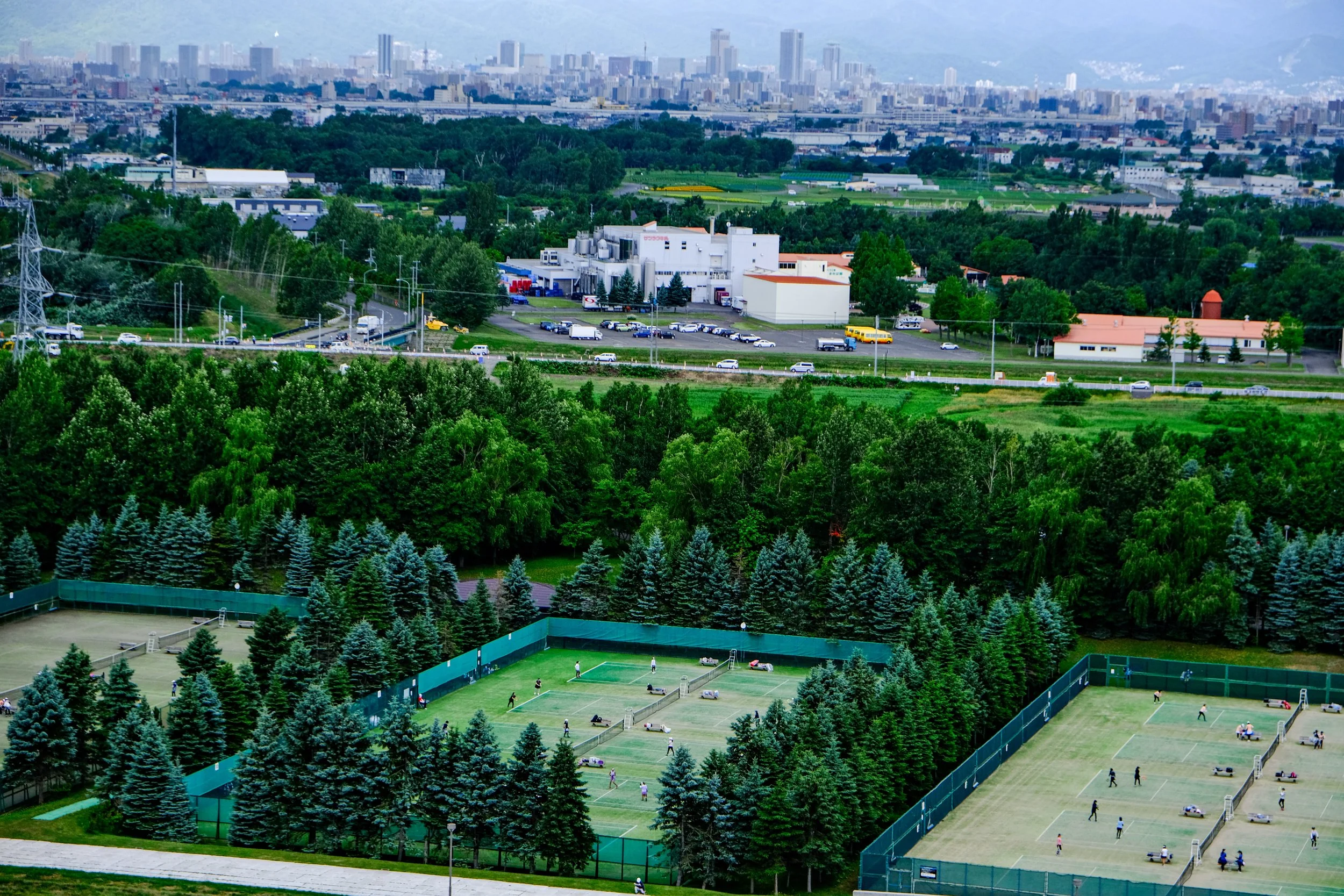 Tennis Courts at Moerenuma Park - Sapporo, Japan