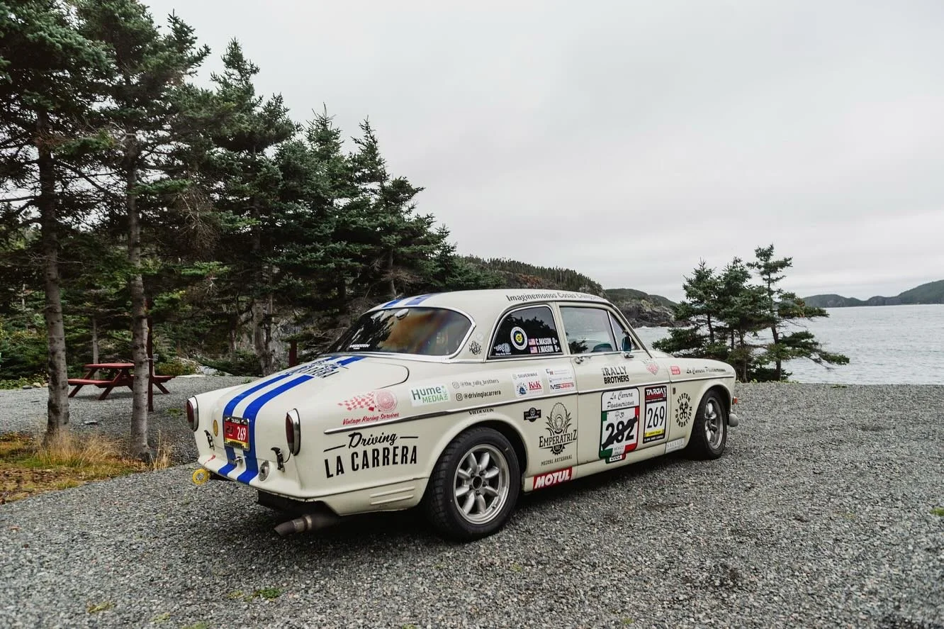 Day two racing at Newfoundland , wet speed stages brought us to some breathtaking views of the ocean , we safely made it back to @townofgandernl , fixed a little distribution issue and we are ready for tomorrow
.
.
.
#targa #vintage #racing #roadrall