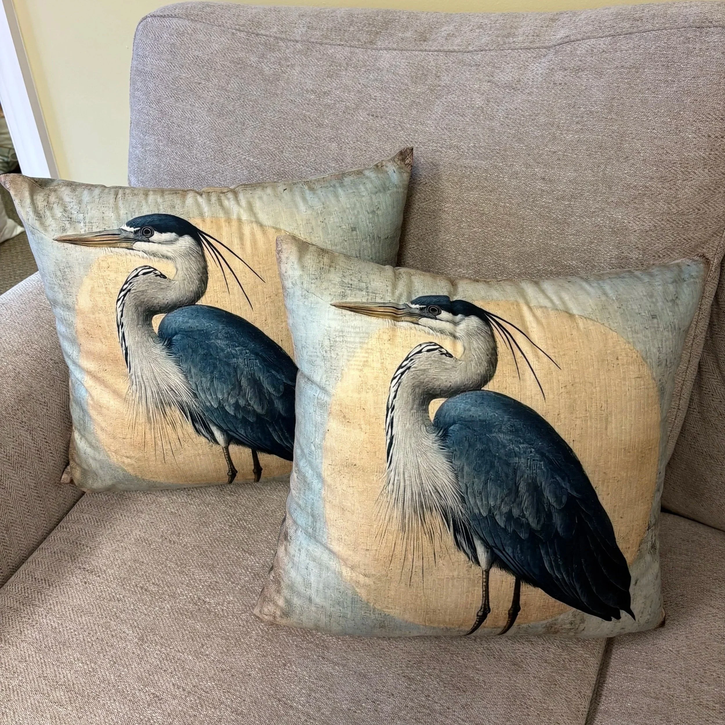 Blue Herron/Yellow Moon (Pair)