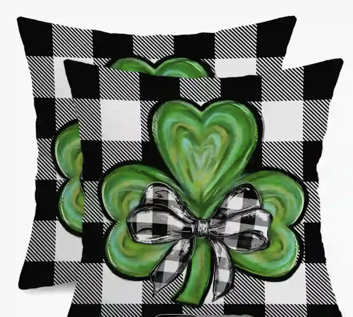 Buffalo Plaid Clover (Pair)