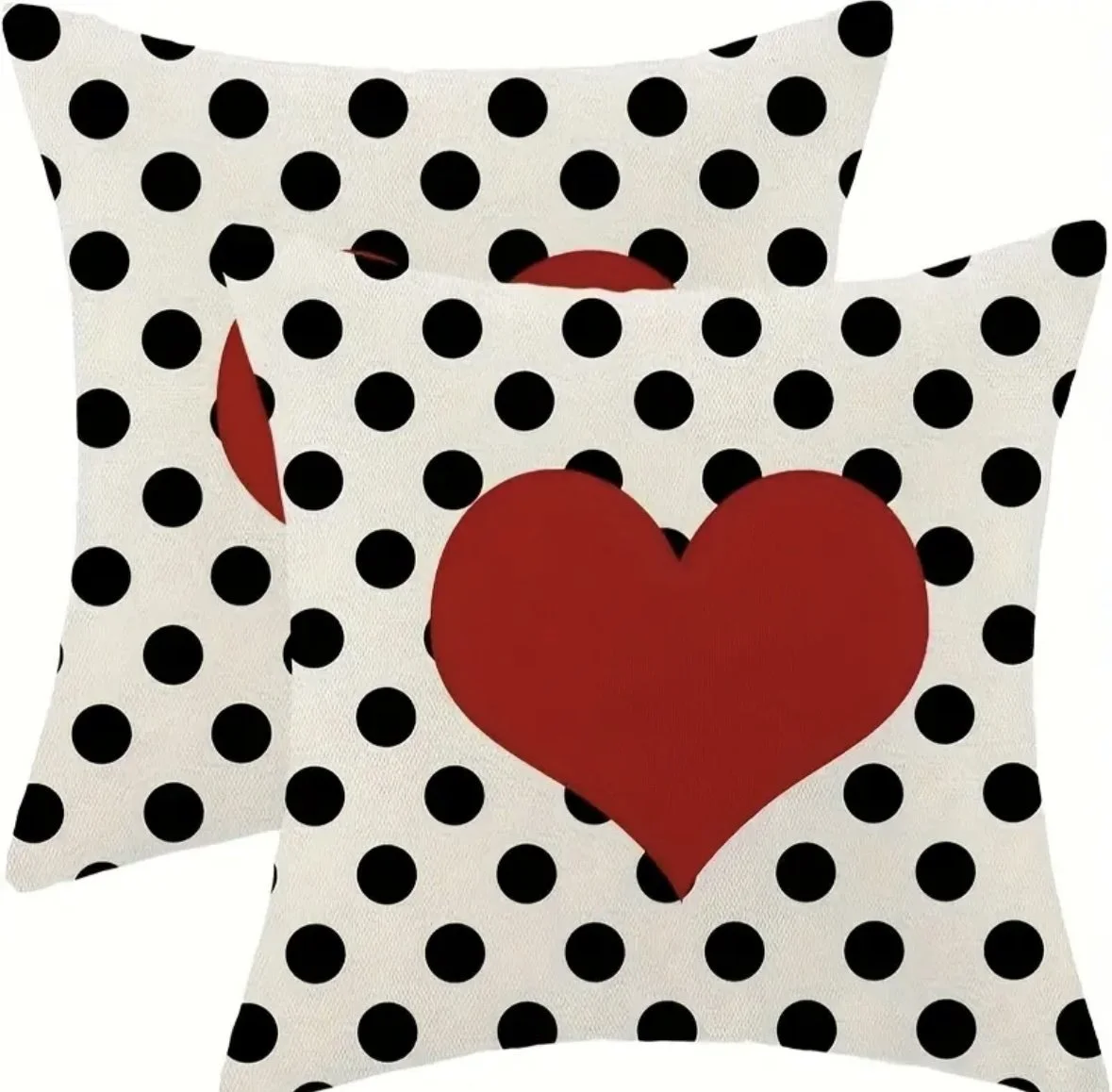 Polka dot w/ Red Heart (Pair)