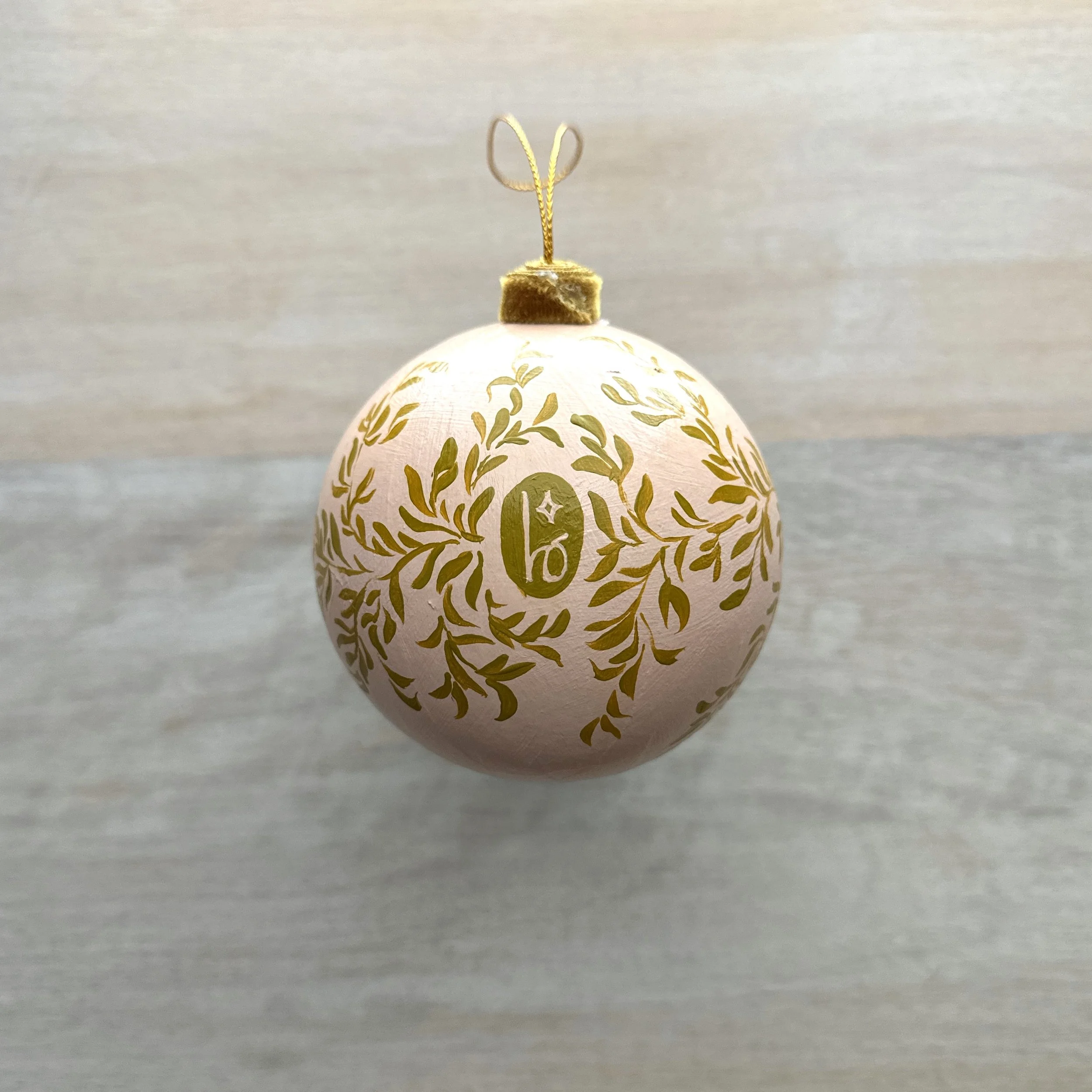Hand painted Christmas ornament by Blair Frazier Art