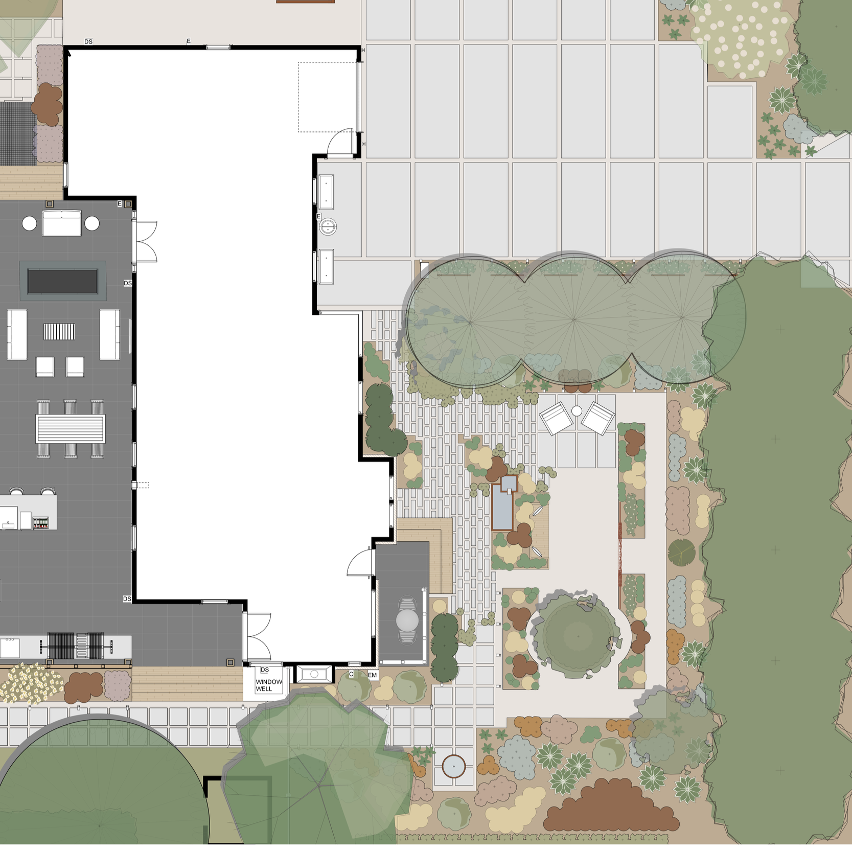 landscape design graphic. This is an example of the type of garden design we do for the portland oregon area.