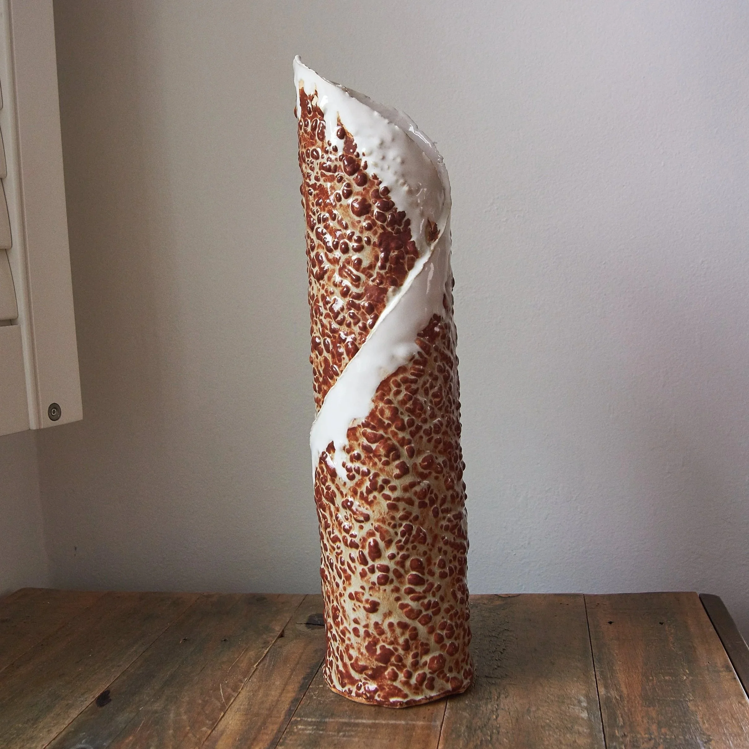 Spiral Vase with Embossed Texture