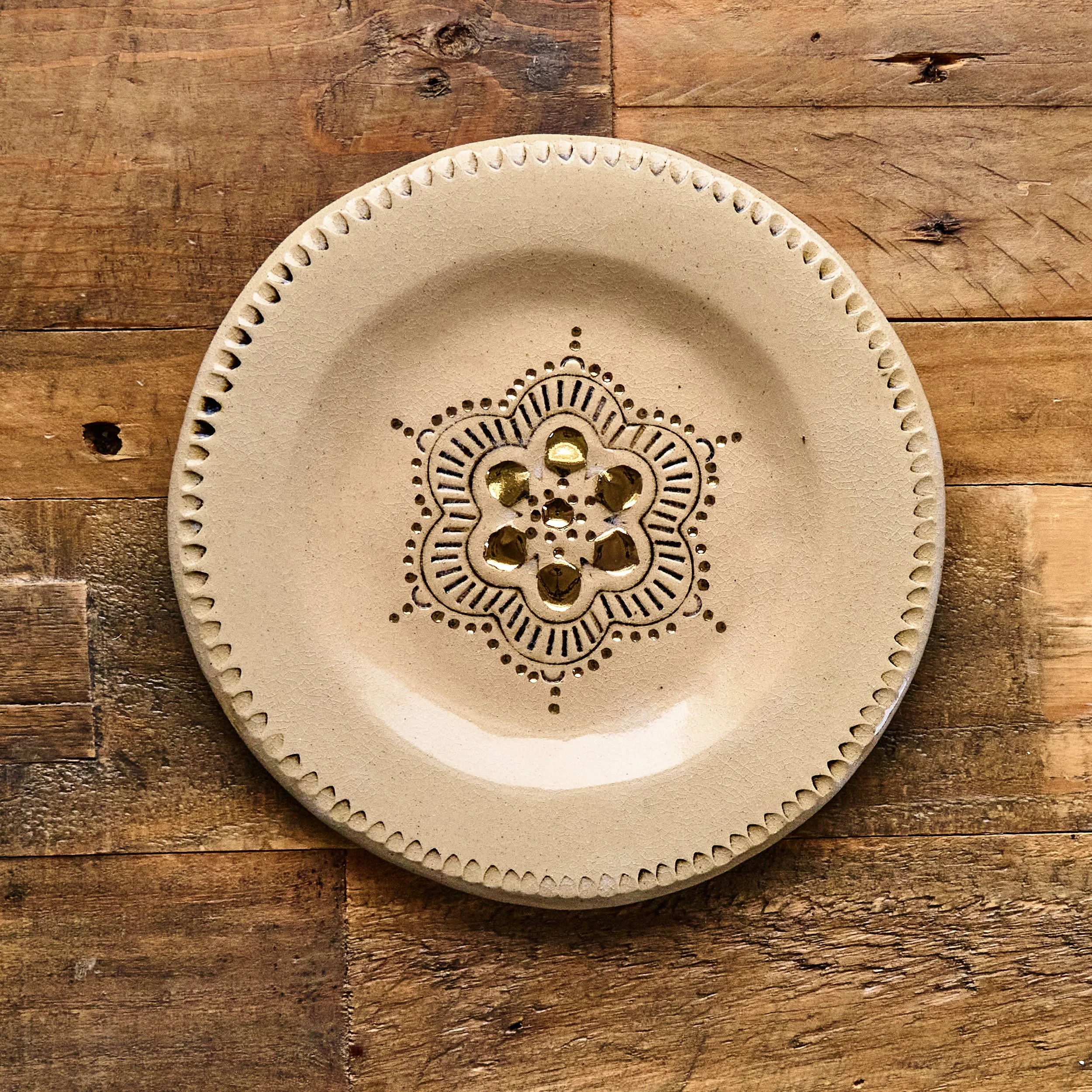 Folk Plate - Golden Star