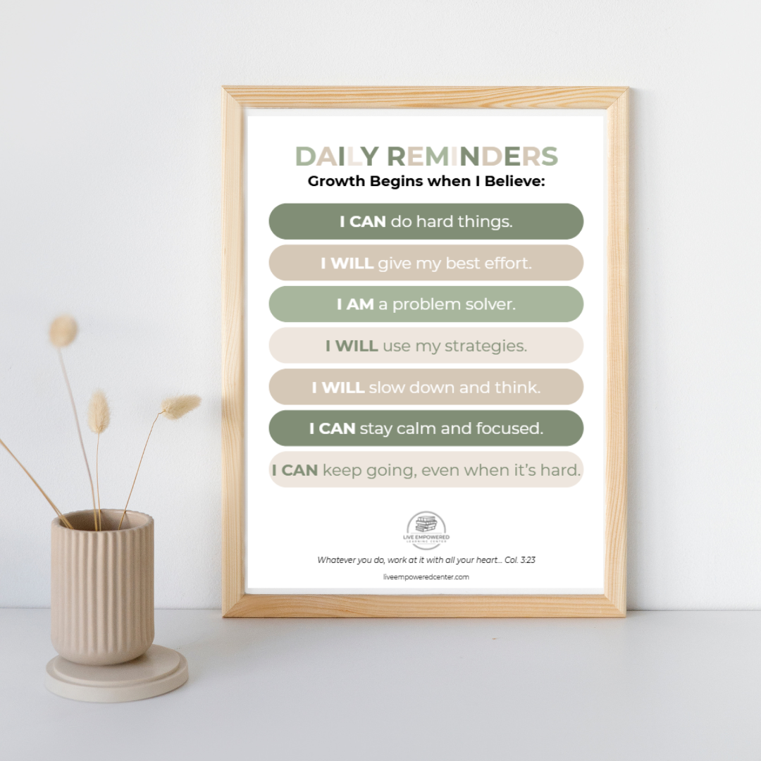 Kid's Mindset 8x10 Printable