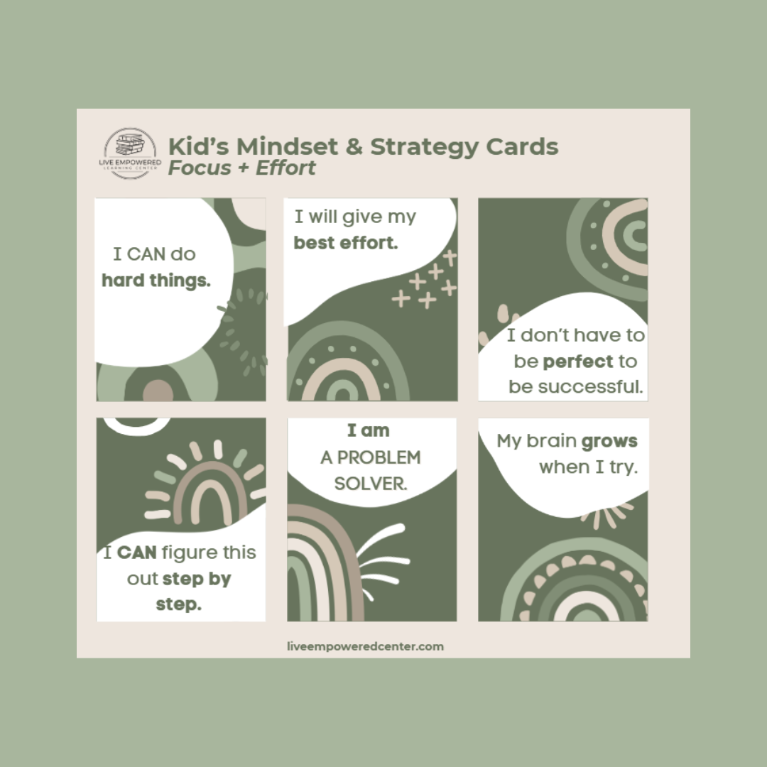 Kid's Mindset & Strategy Printables