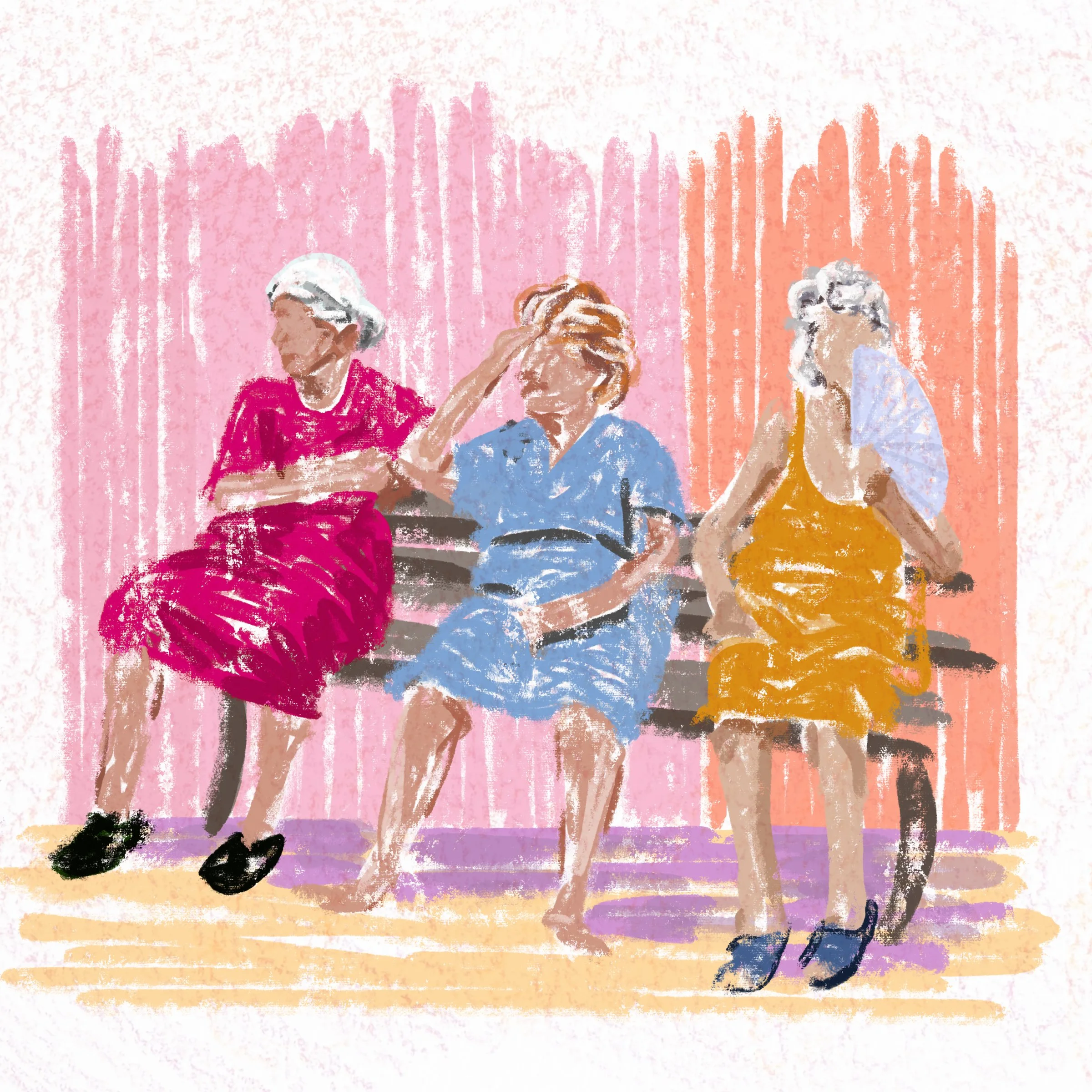 Sketch of Italian nonnas
