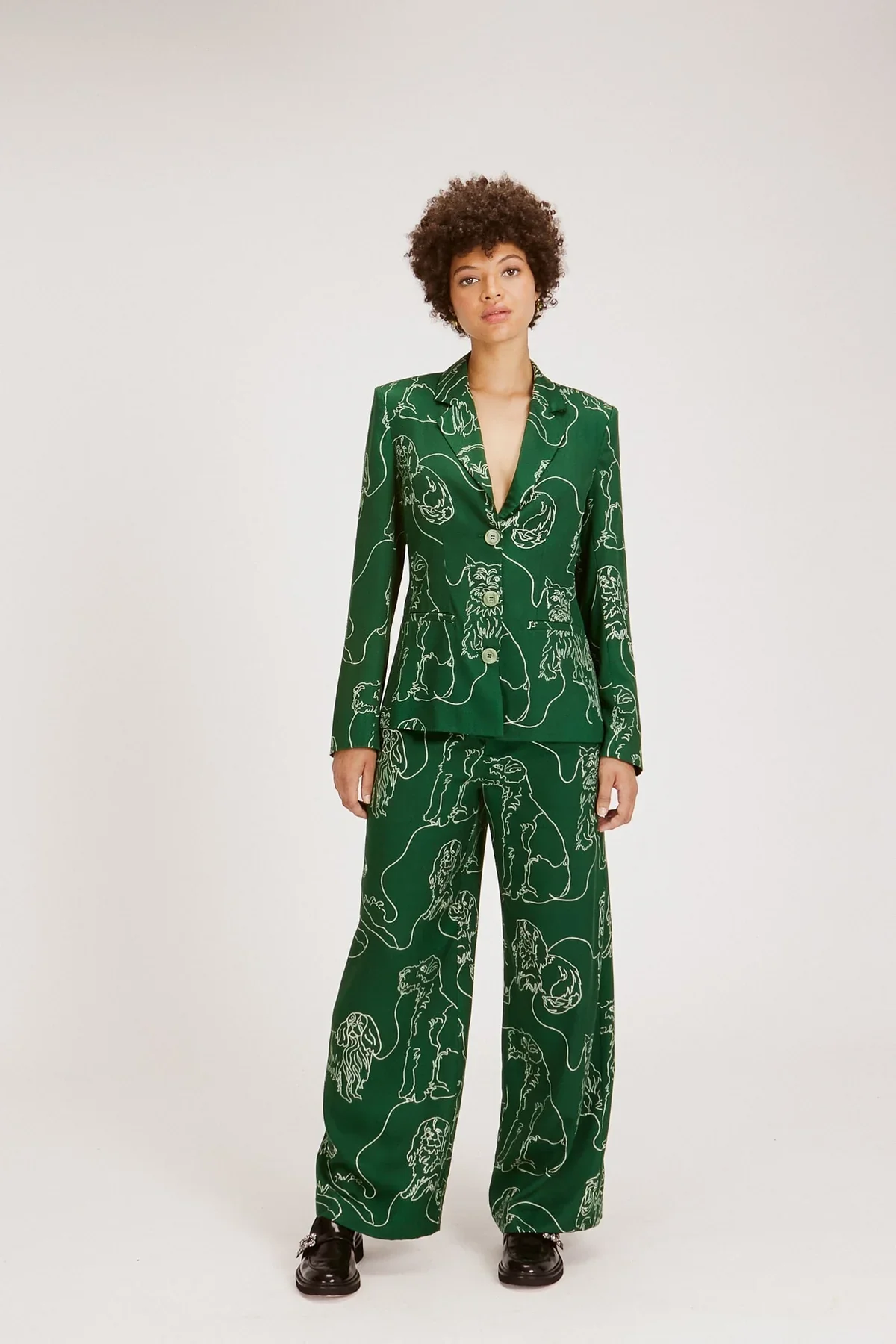 Pantsuit featuring Dog Scrawl