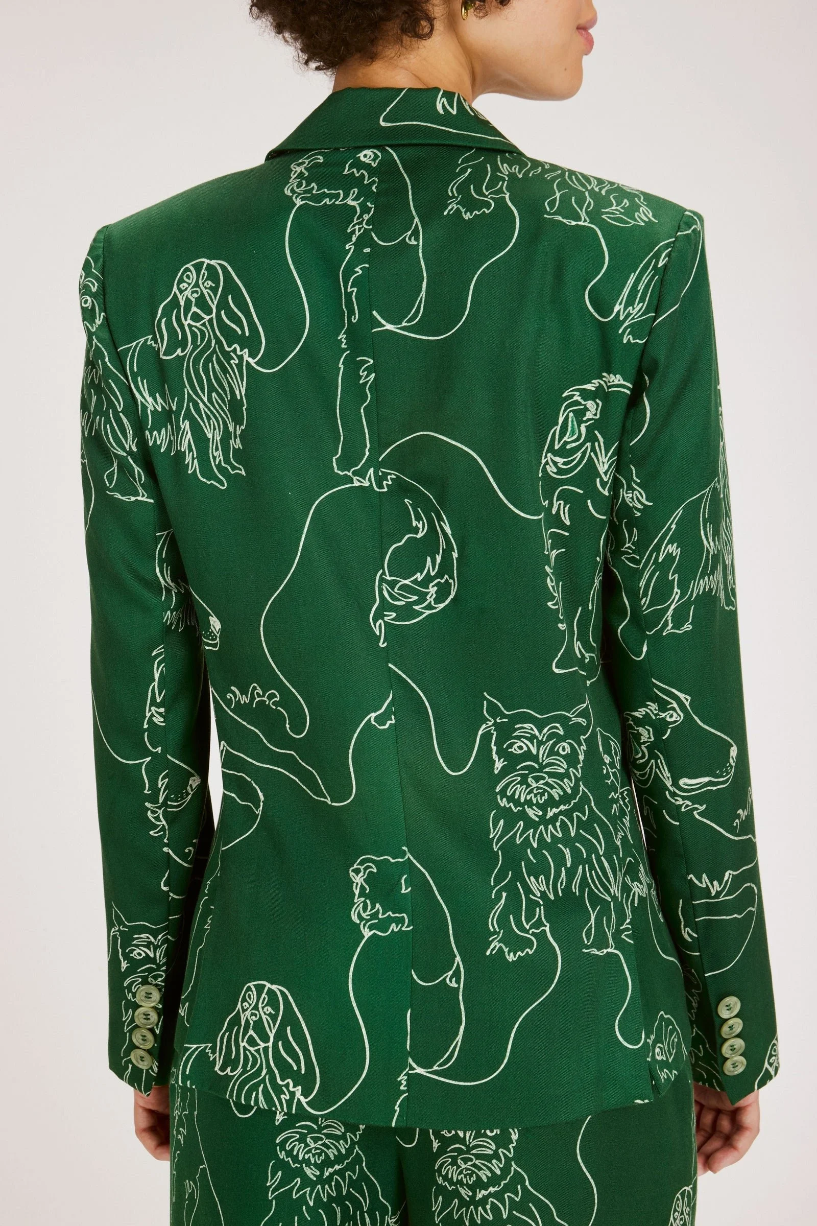Suit jacket featuring Dog Scrawl