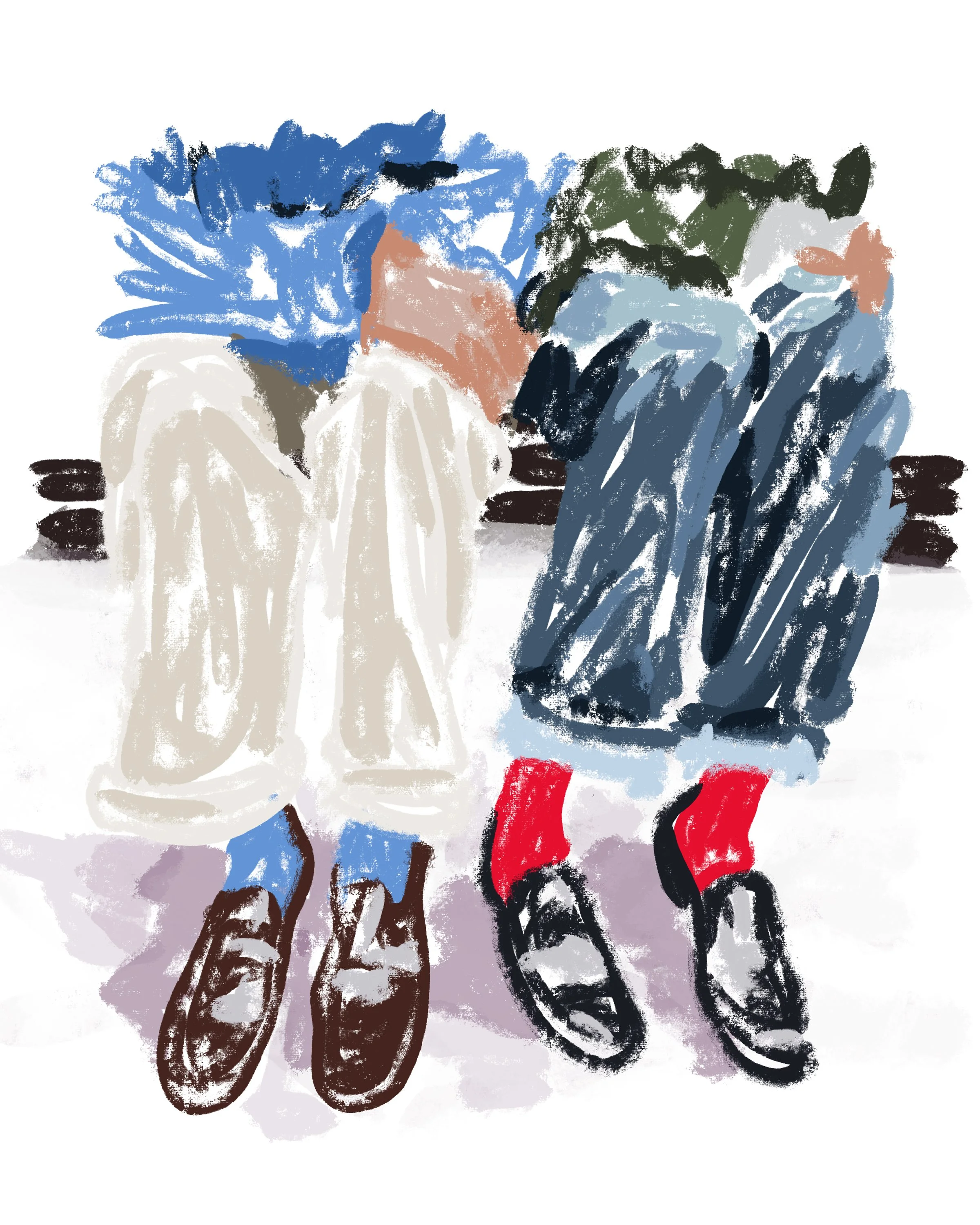 Sketch of Alex Mill loafers