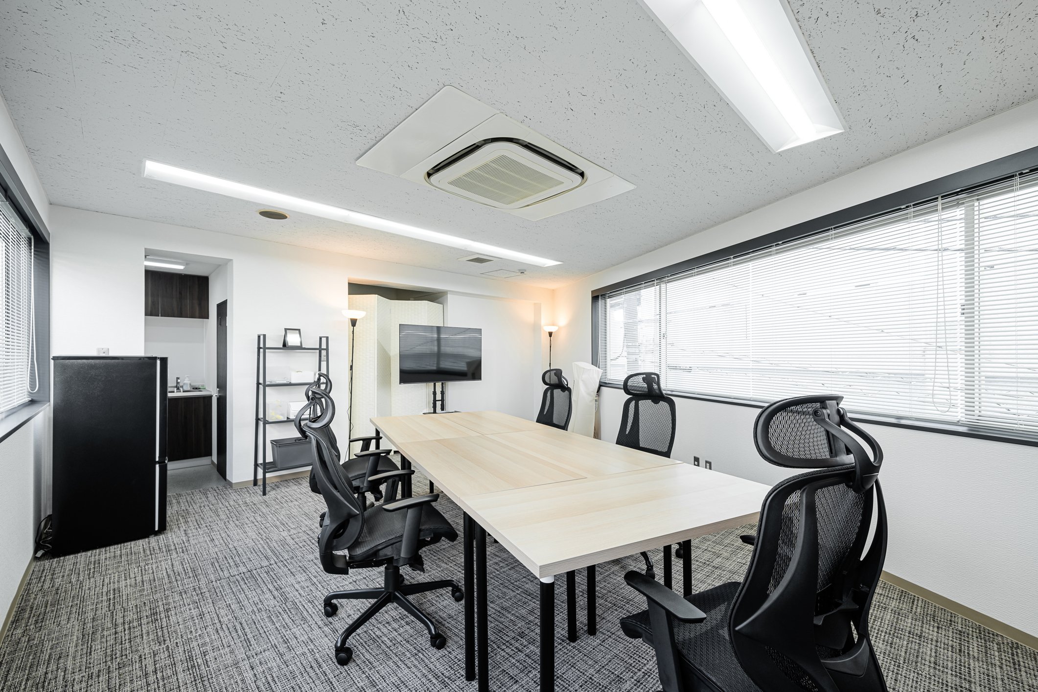 An office conference room freshly cleaned