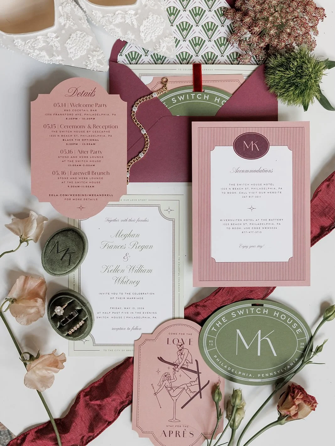 When I say &ldquo;Wedding Branding&rdquo; this is what I mean! Every single detail of Meghan &amp; Kellen&rsquo;s wedding was thoughtful, personal, and so dang fun! We started with the invitation suite and carried the branding across signage, seating