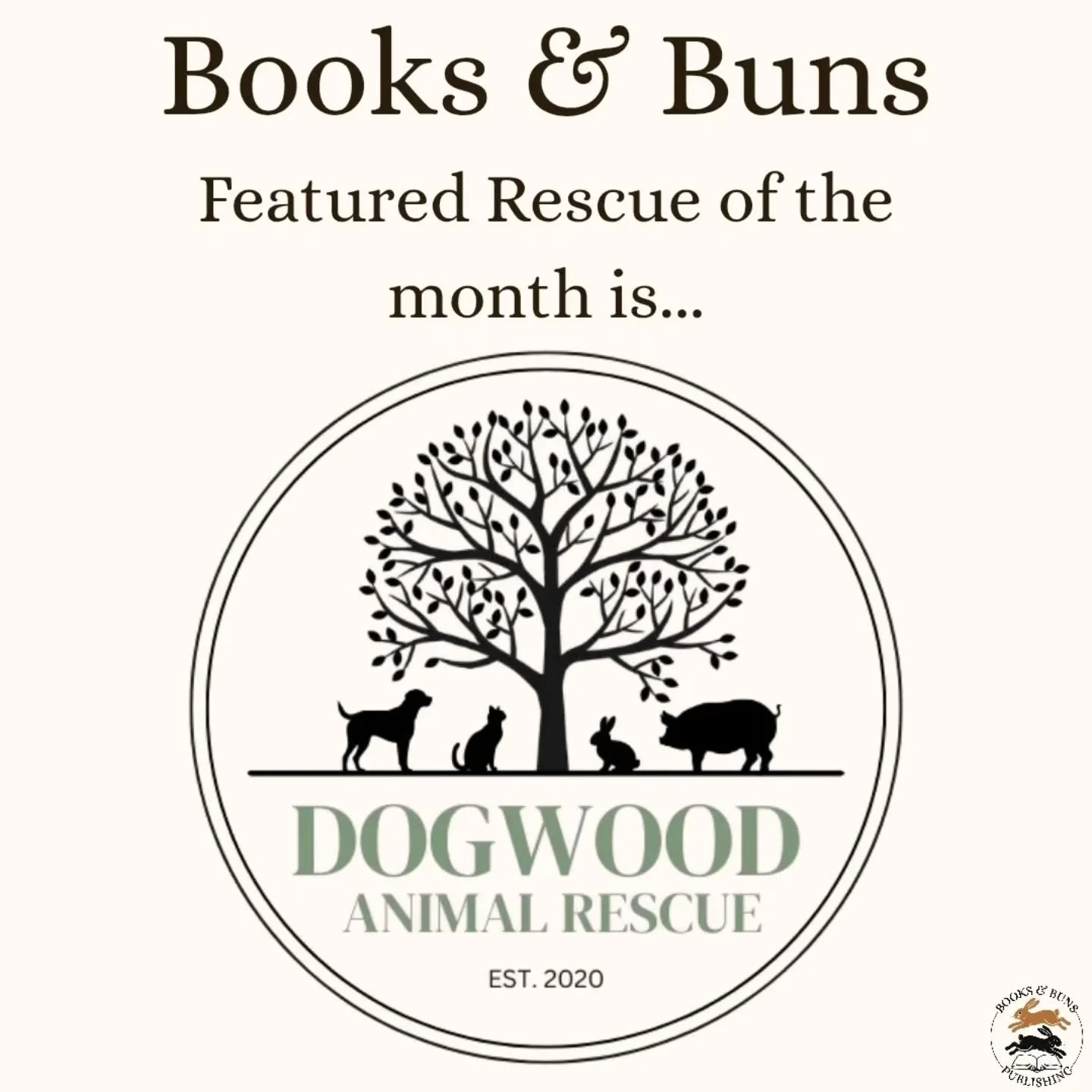 This month&rsquo;s featured rescue is @dogwood.animal.rescue !  Formally Dorset Rescue Kittens (and a former featured rescue here at Books &amp; Buns).

This rescue holds a special place in the Books &amp; Buns&rsquo;  hearts as this is where we foun