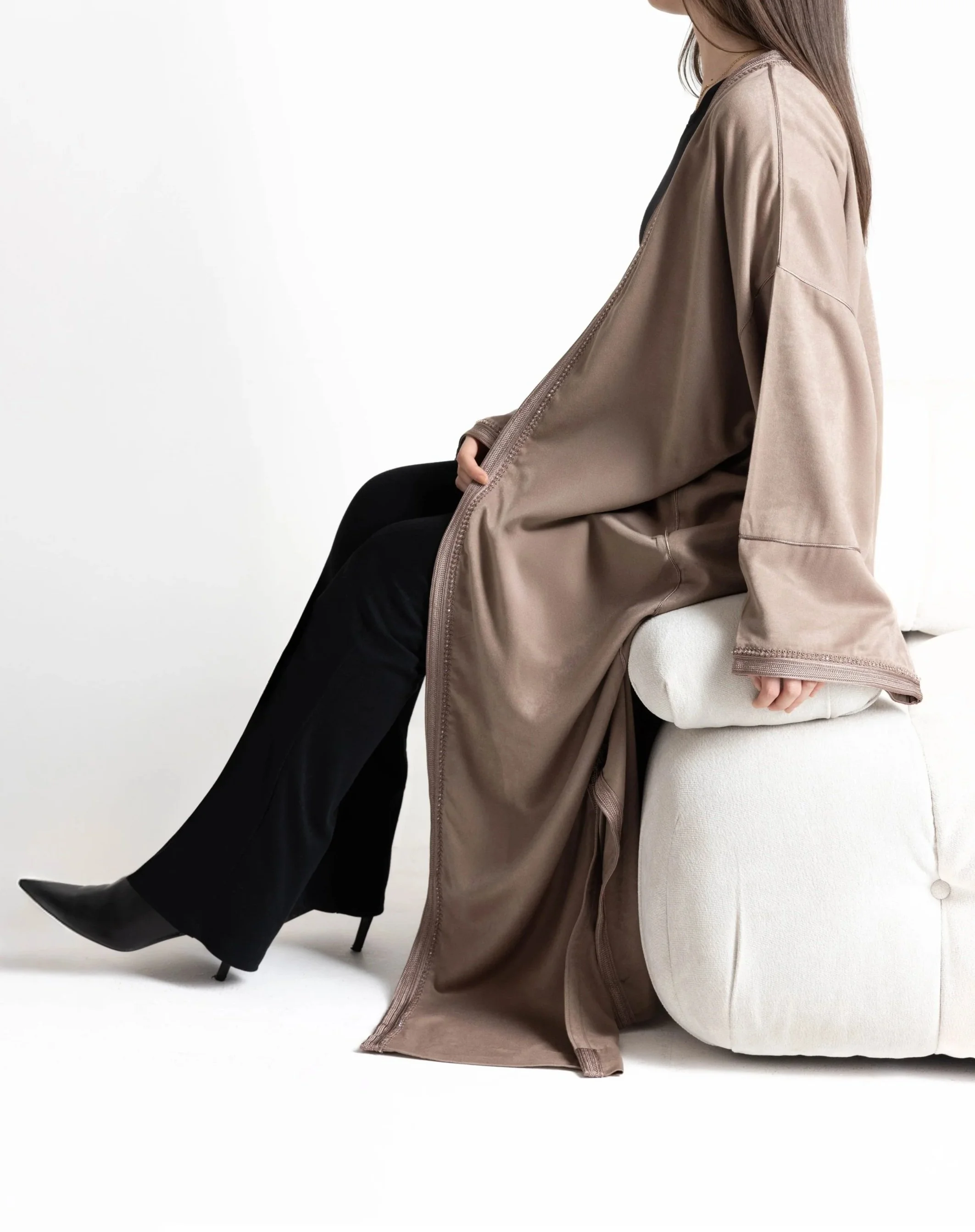 Kimono mlifa cashmere - Taupe