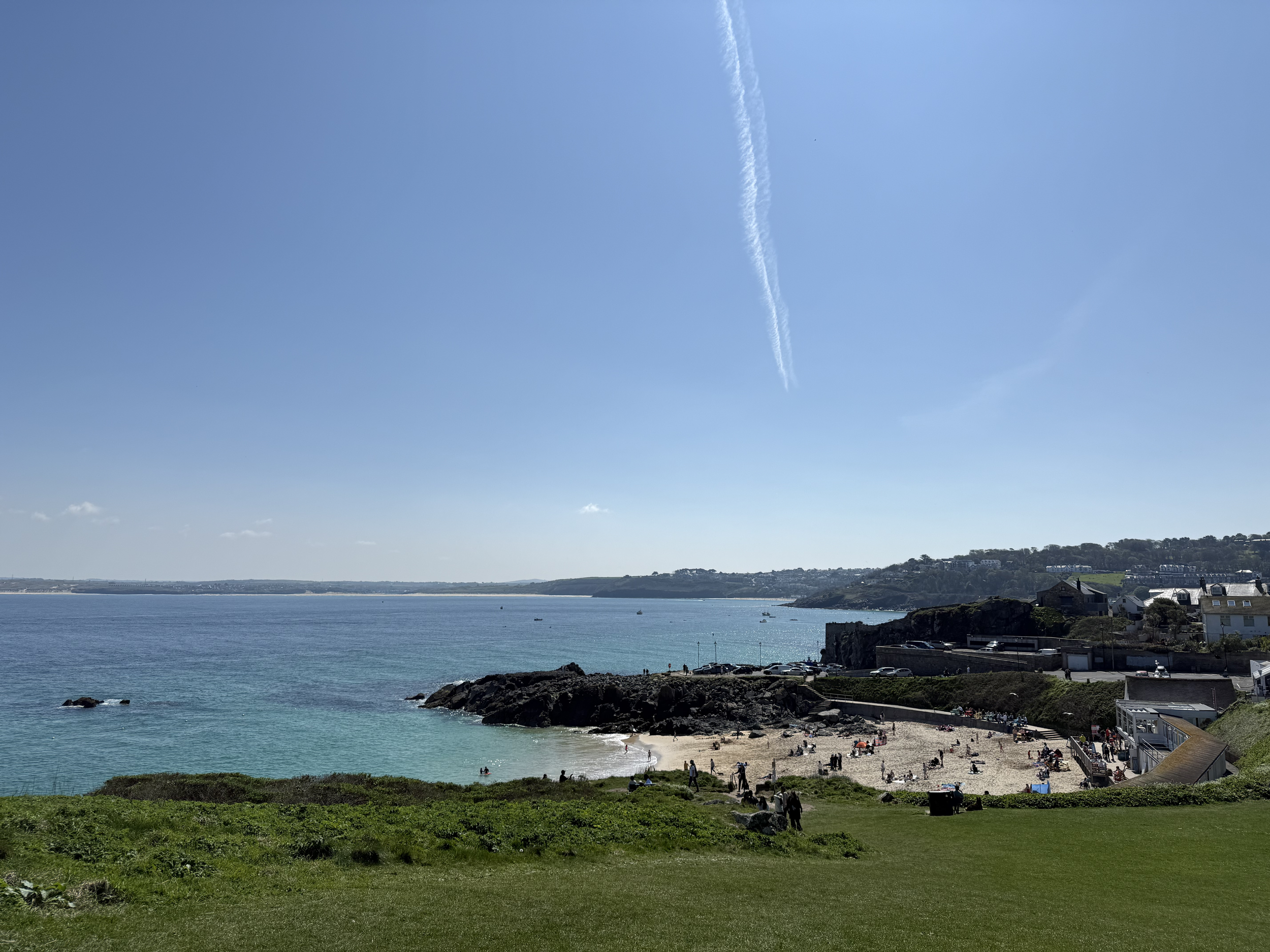 A perfect day in Cornwall. This photo of the beautiful turquoise water and sandy beach in St. Ives is a great reminder of the joys of coastal life.