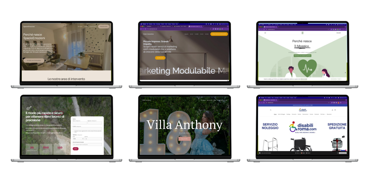 Siti web creati da Desk Industries, agenzia di marketing di Roma.