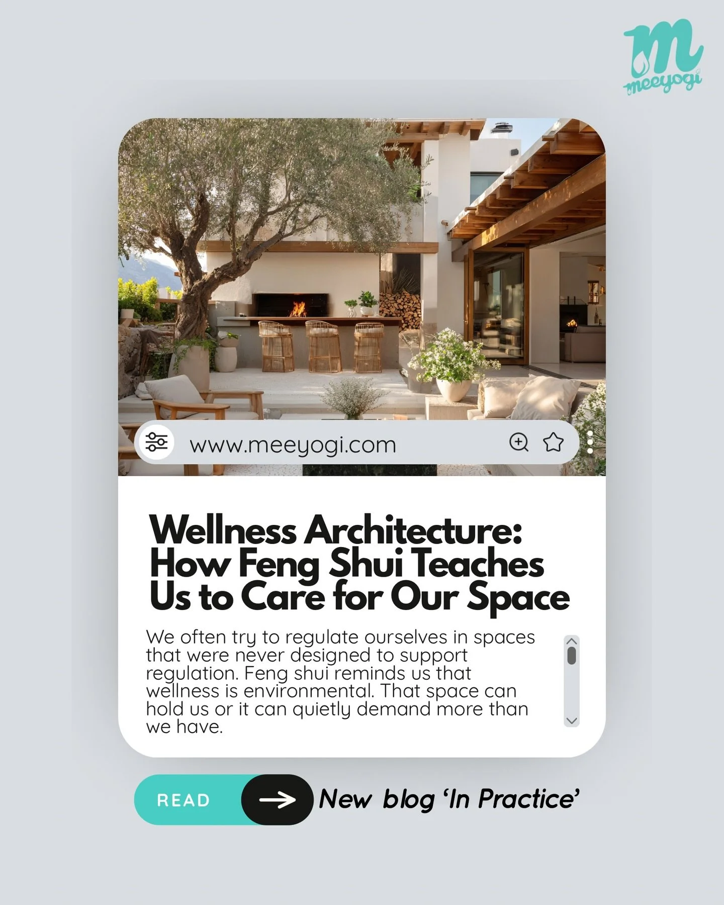 Read more and share your thoughts on our new blog, &lsquo;In Practice&rsquo; via meeyogi.com.
&bull;
#wellnessarchitecture #fengshui #mindfulliving #homemaking #redecorating