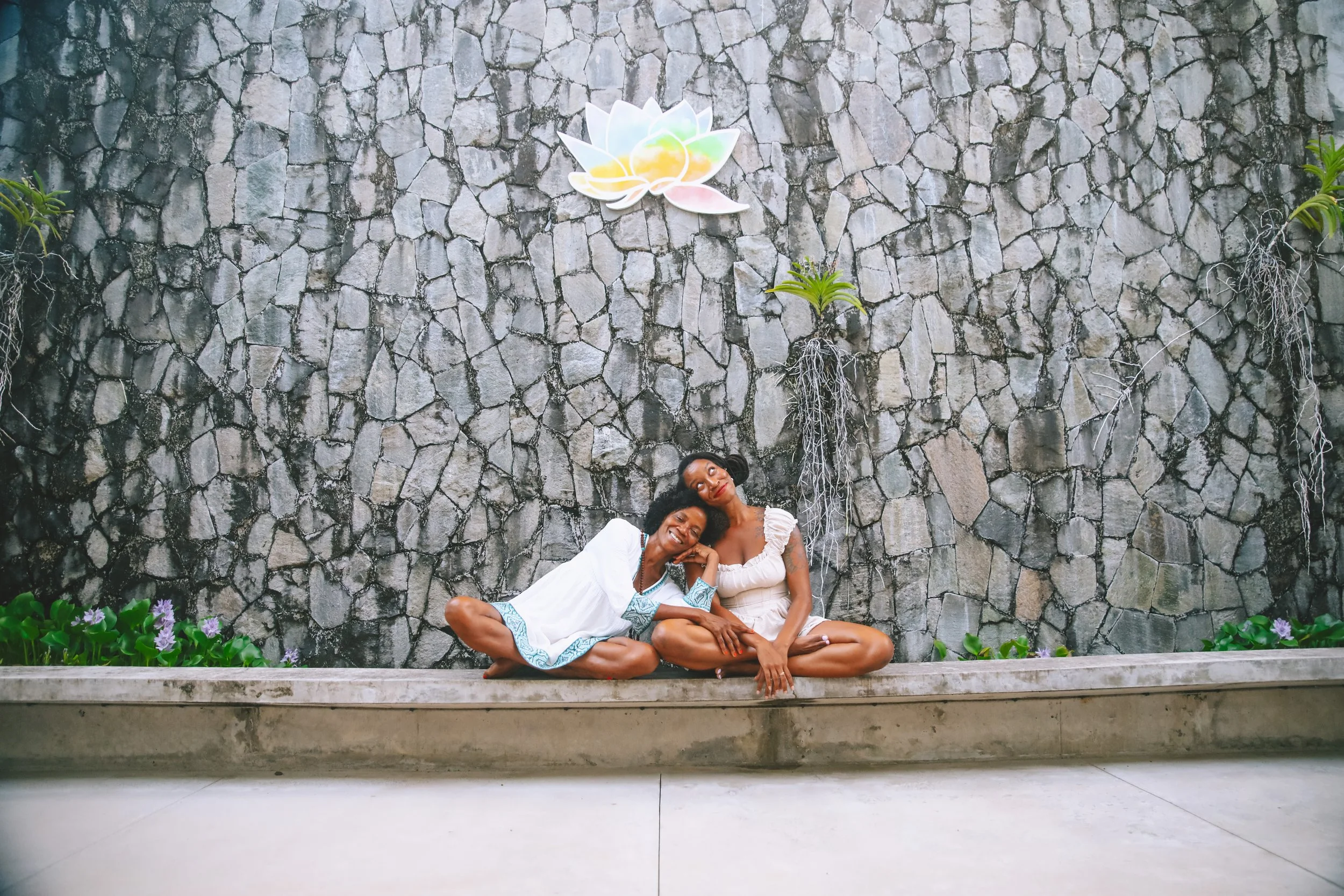 Ghylian Bell and Mya Cato in St. Lucia