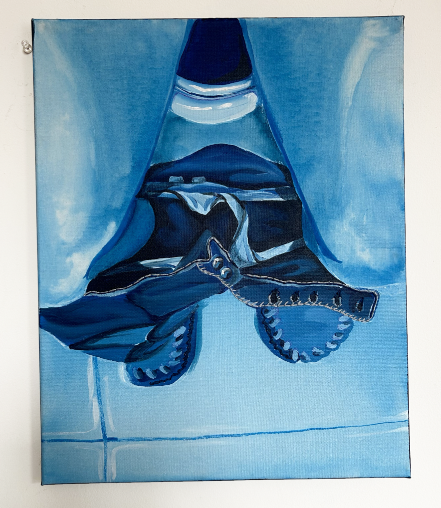 Pooping in my Loafers
16x20"
Mixed media 
2025