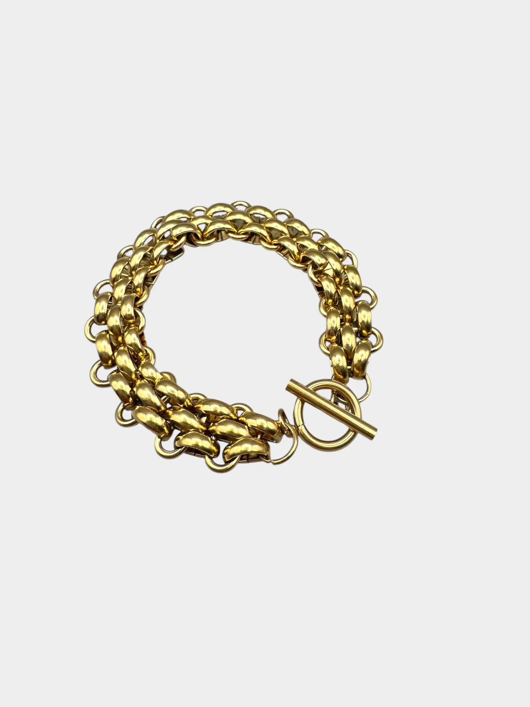 Chunky Gold Layered Chain Bracelet