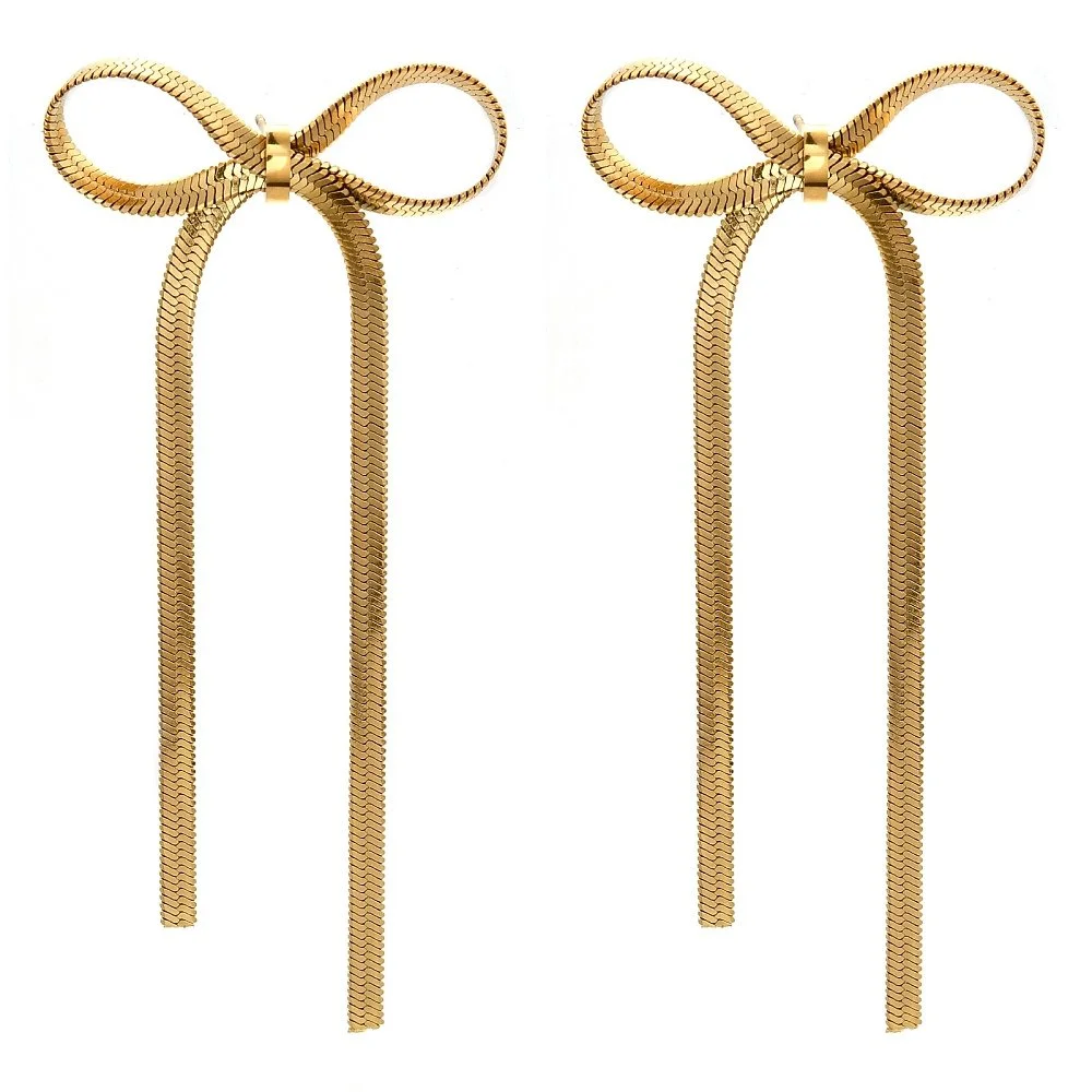 Golden Bow Earrings