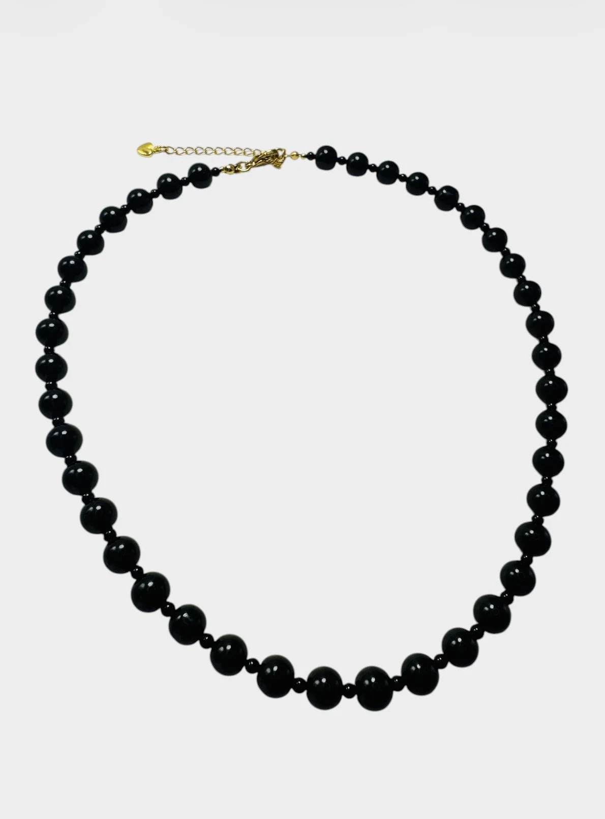 Black Agate Beaded Necklace