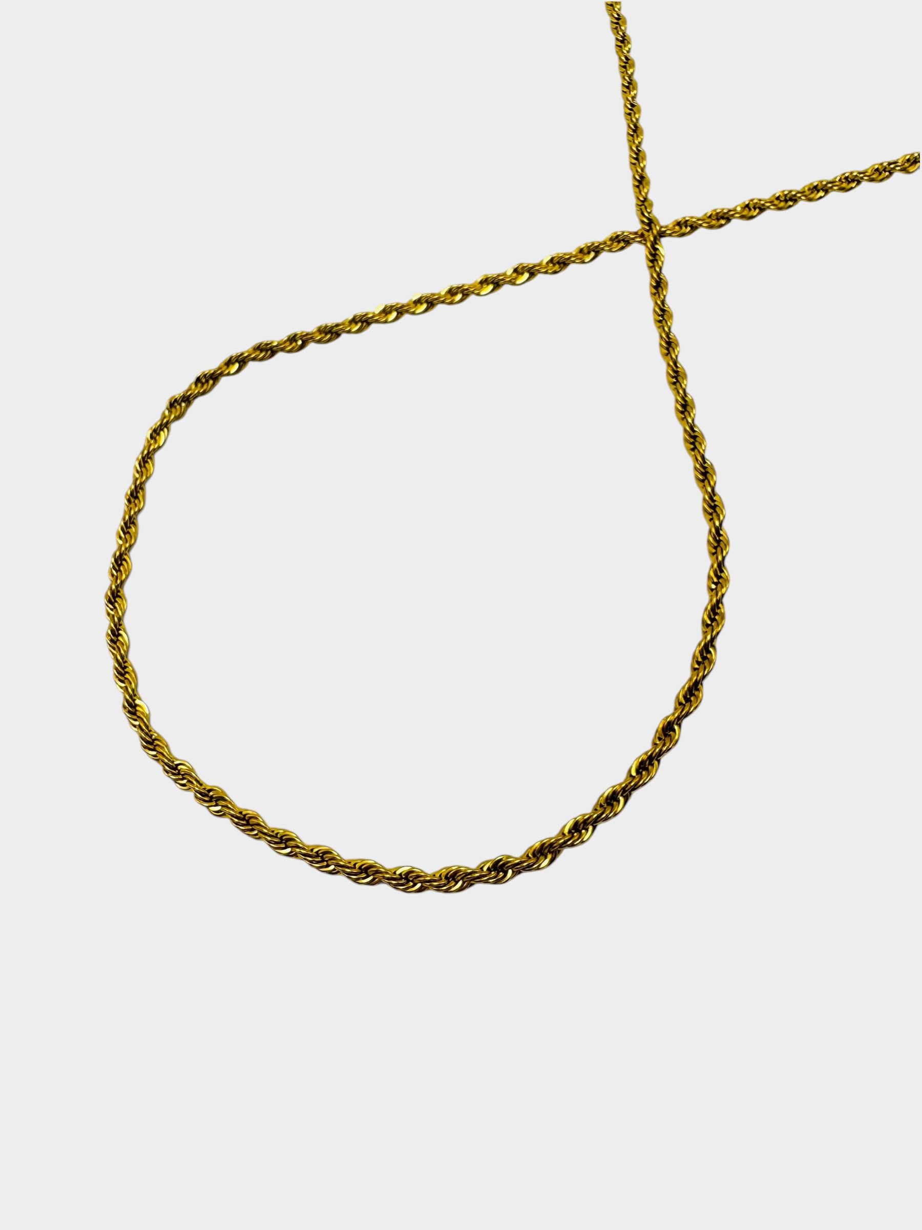18k Gold-Plated Rope Chain Necklace