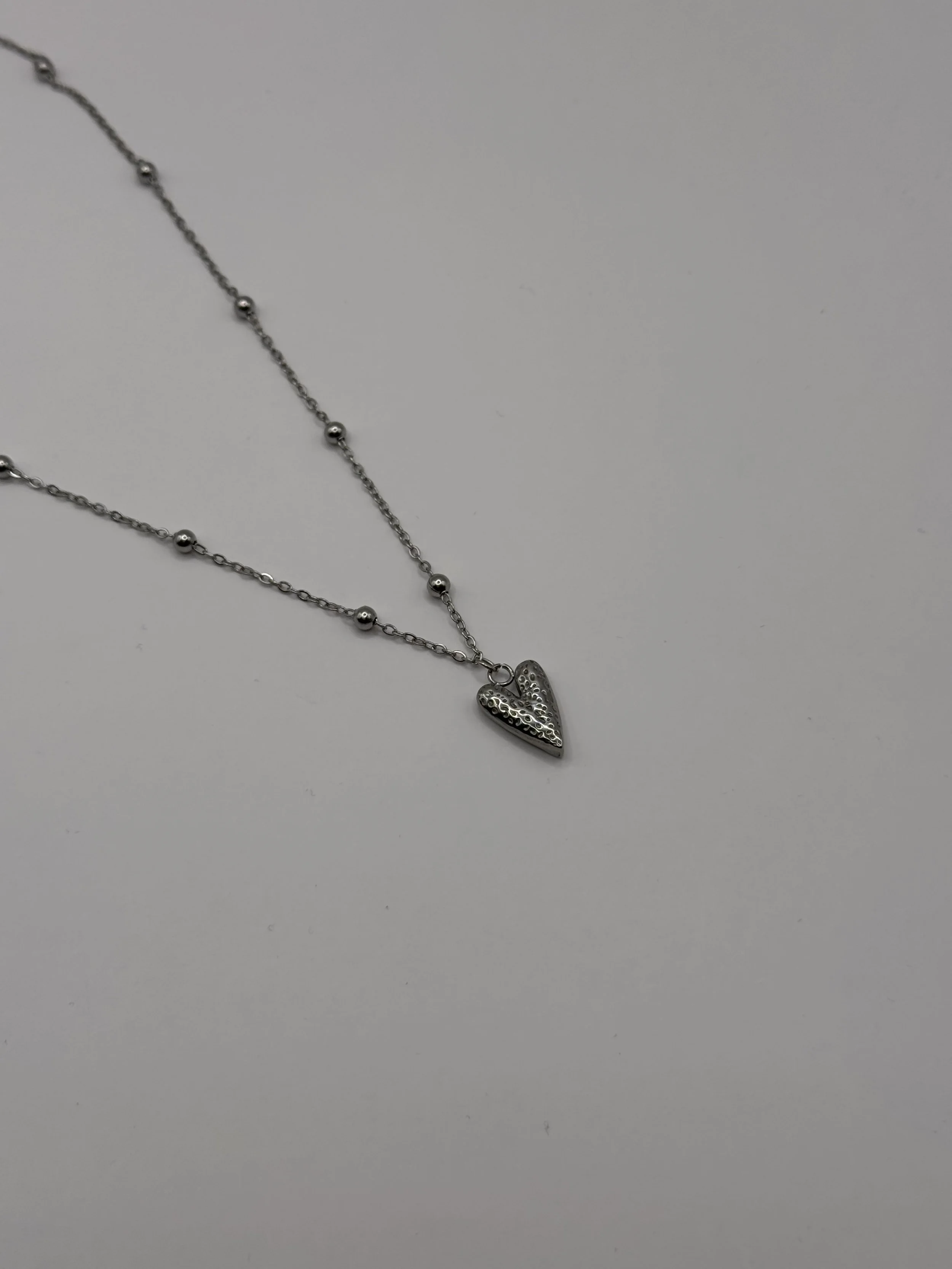 Silver Heart Pendant Necklace