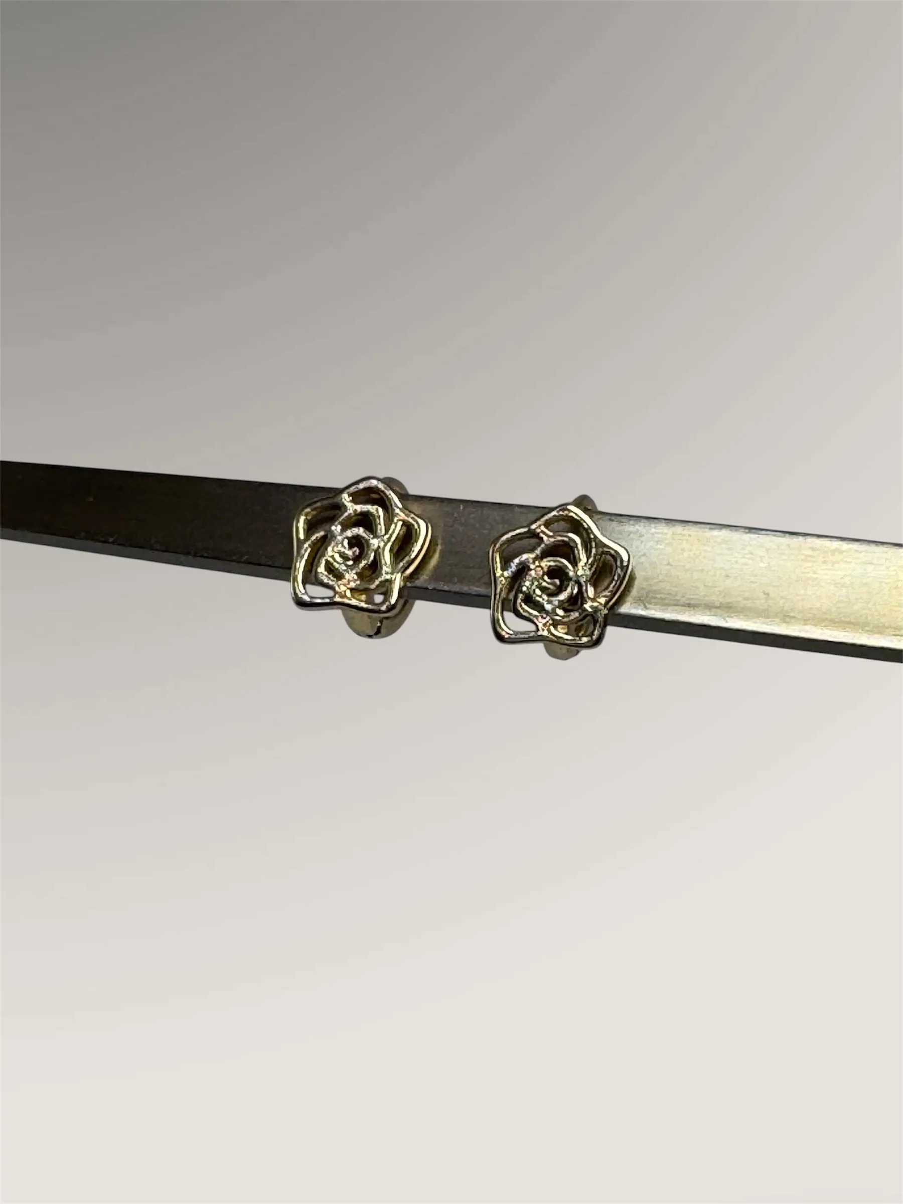 18k Gold Plated Mini Rose Huggie Hoops