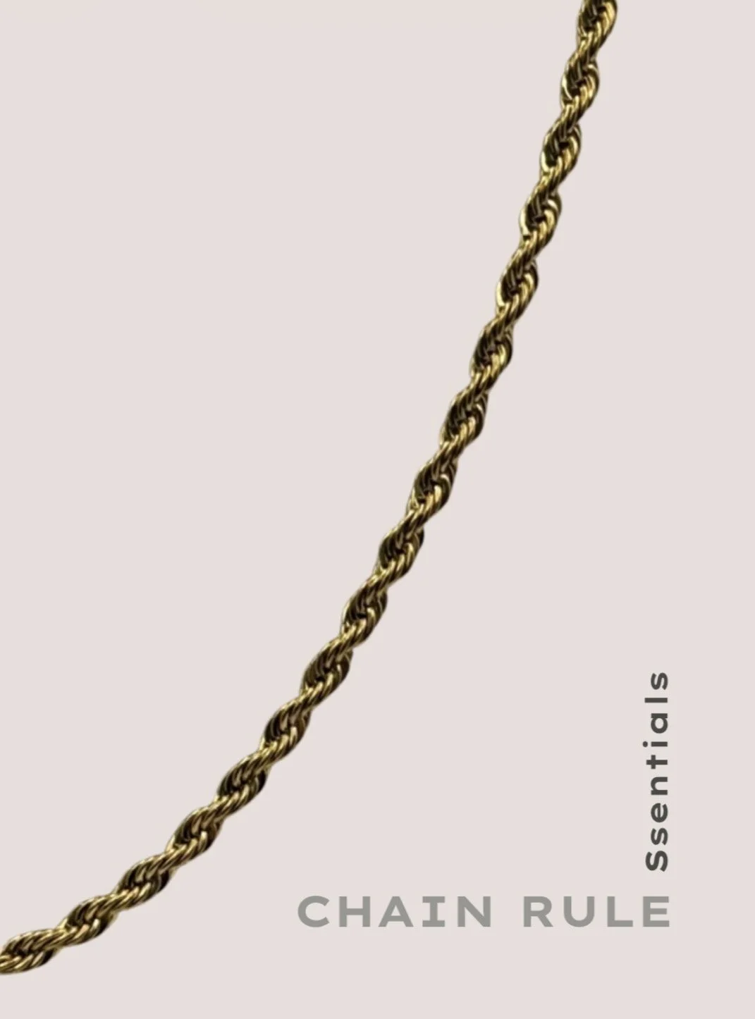 18k Gold-Plated Rope Chain Necklace