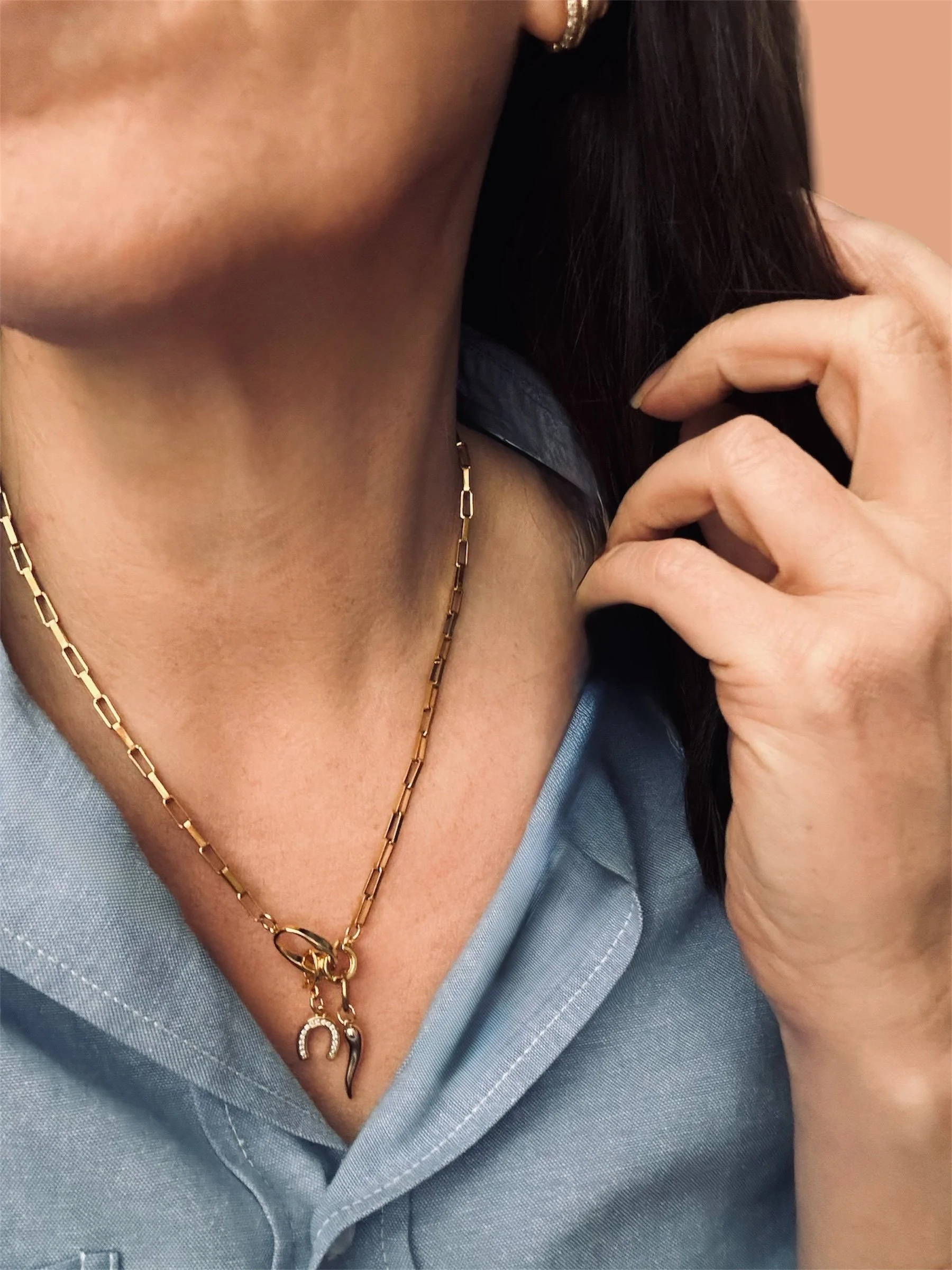 Rectangular Box Charm Chain