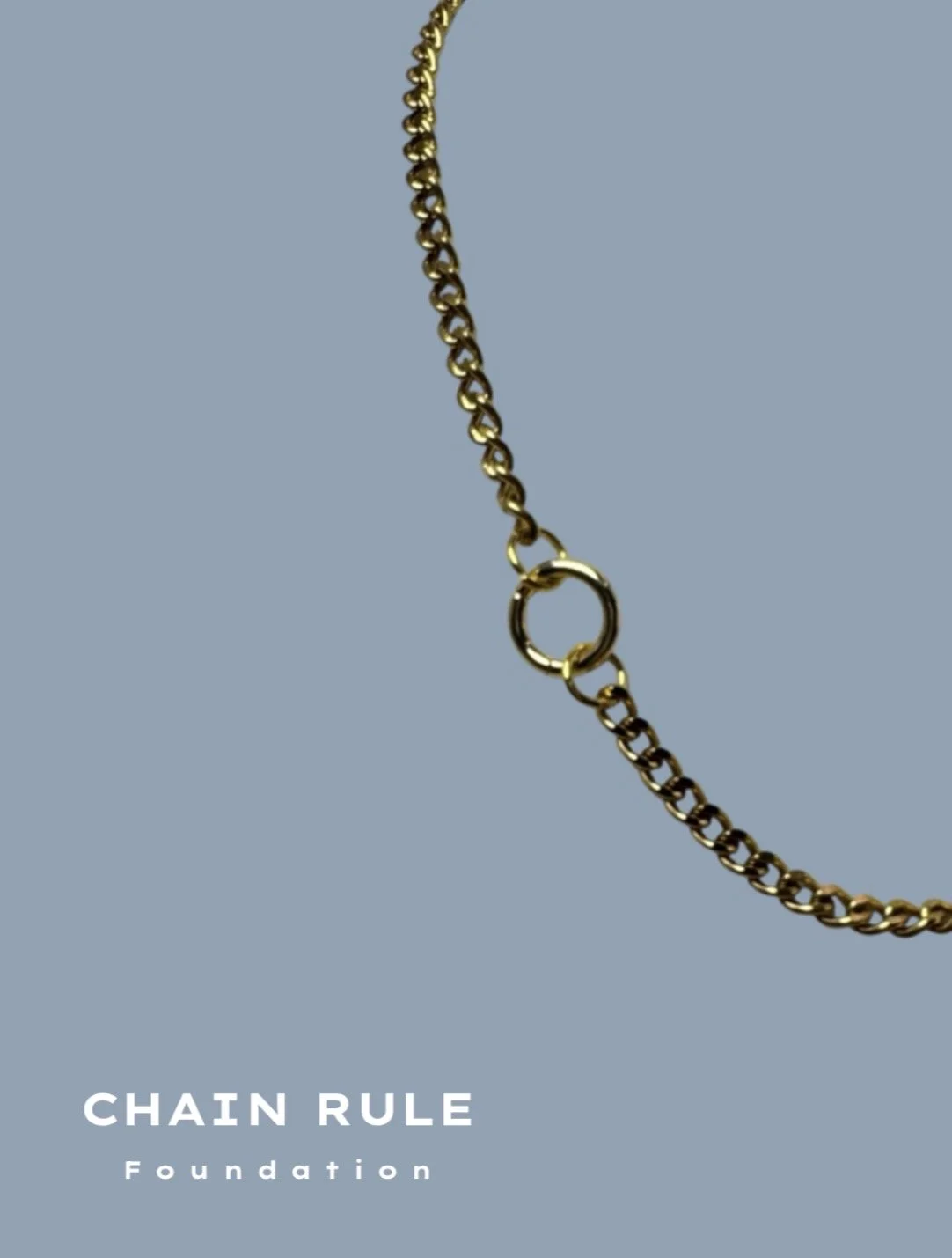 Curb Chain with Circular Charm Holder- Foundation Charm Chain