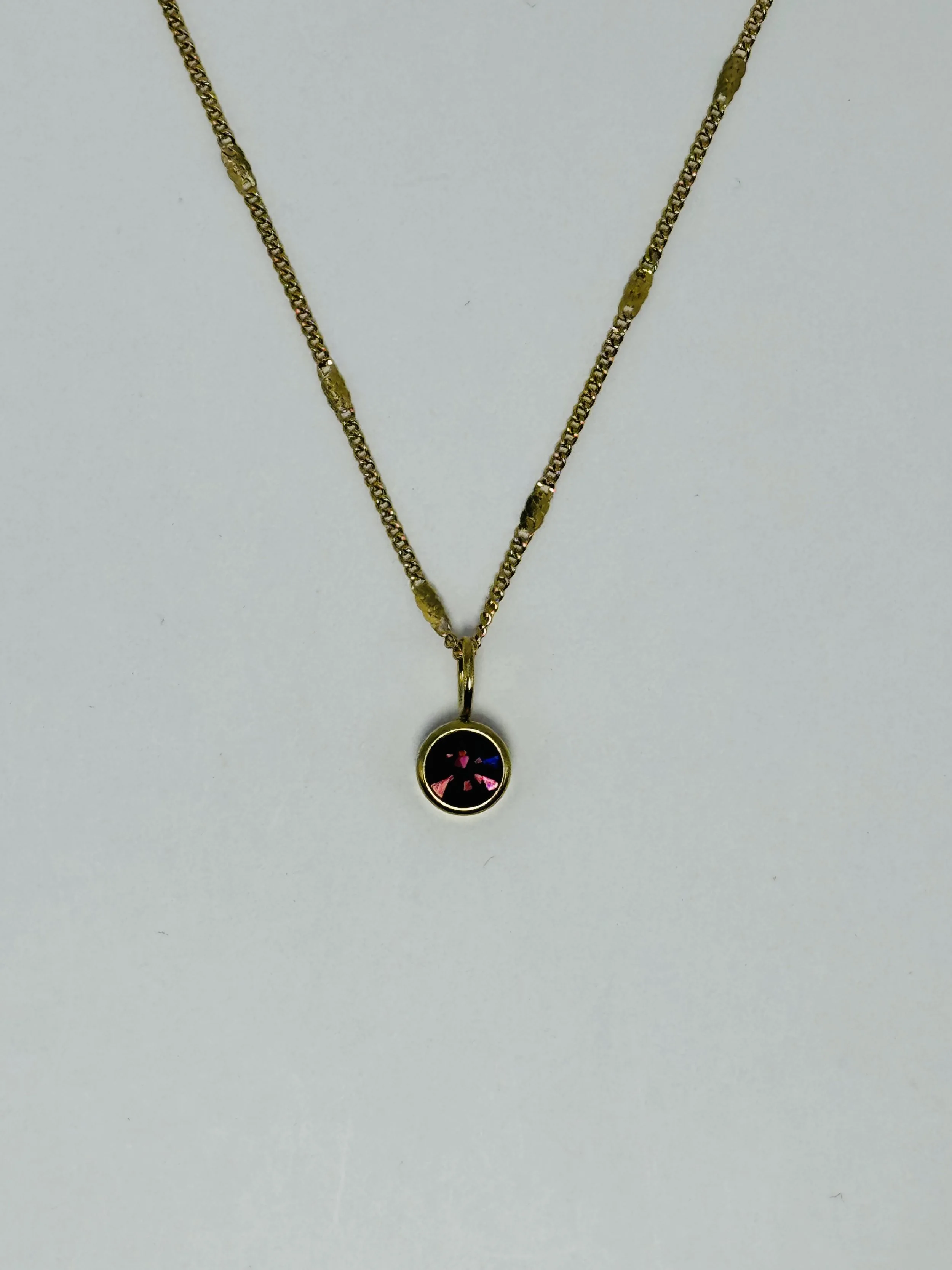 Deep Pink Pendant Necklace