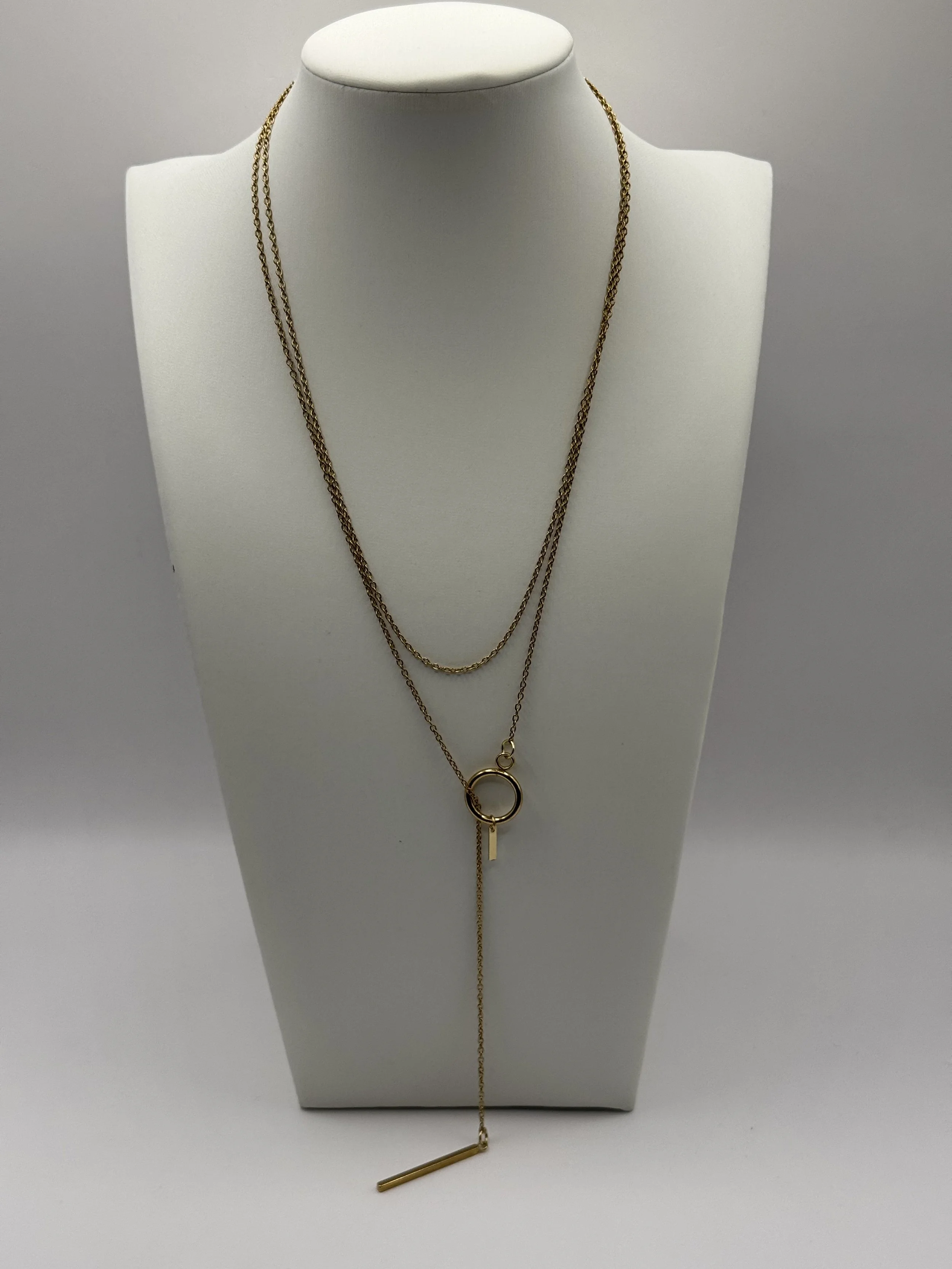 AM/PM Layered Lariat Necklace